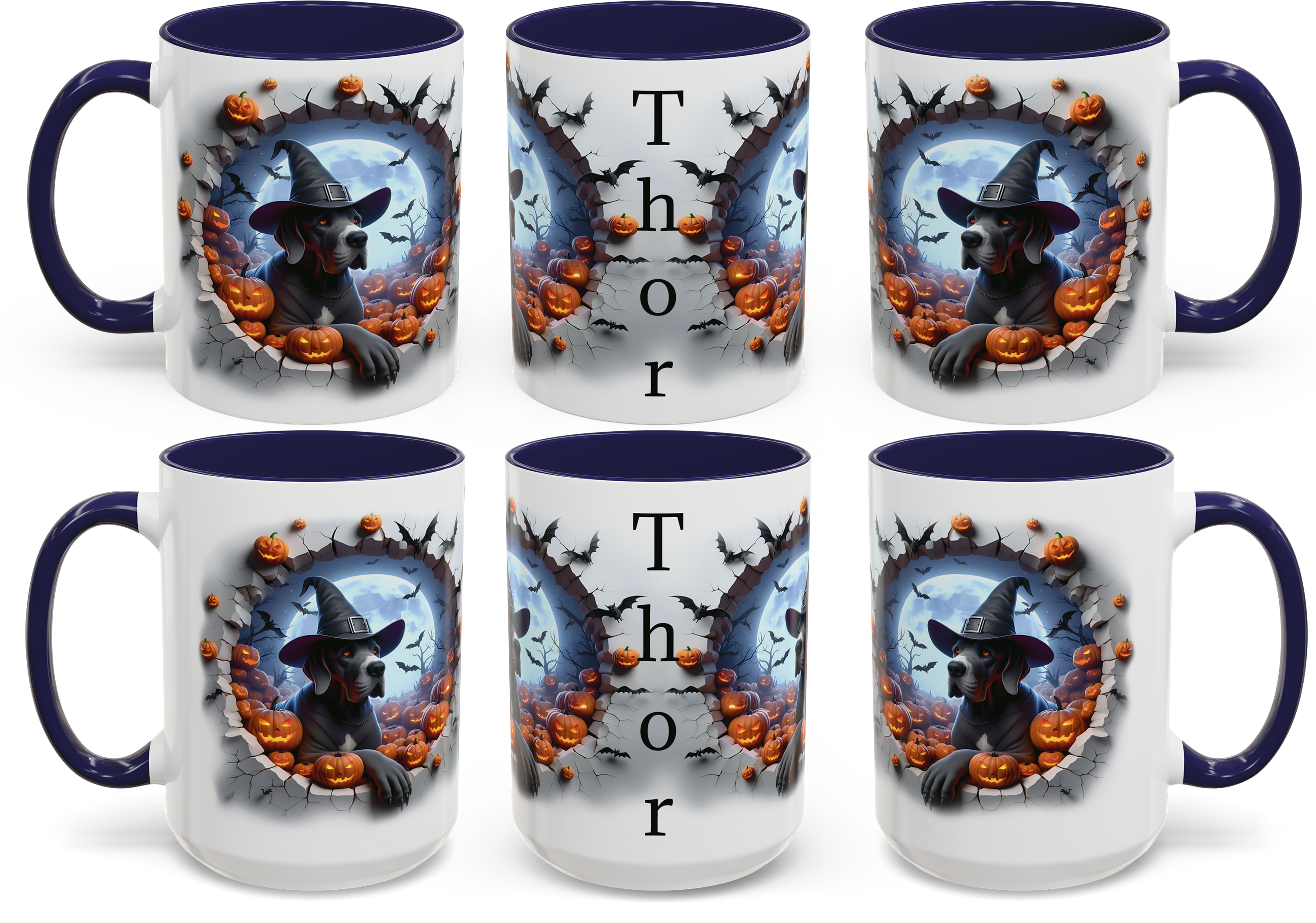 Halloween-Themed Great Dane Accent Coffee Mug | Spooky Decor, Coffee Lover Gift, Fall Mug, Witch Dog Mug, Personalized Halloween Cup product thumbnail image Halloween-Themed Great Dane Accent Coffee Mug | Spooky Decor, Coffee Lover Gift, Fall Mug, Witch Dog Mug, Personalized Halloween Cup product thumbnail image