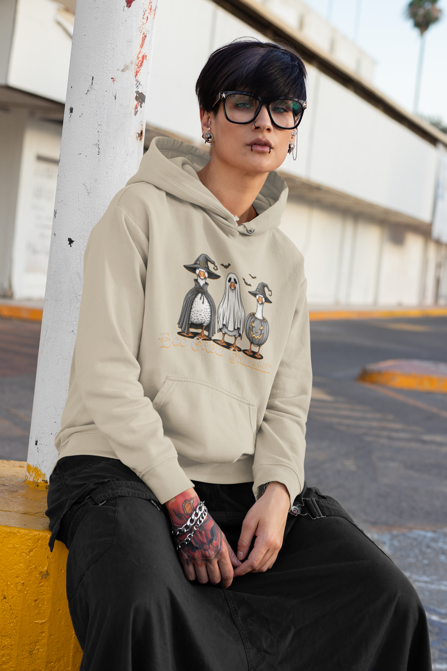 Boo Crew Goose Cute Halloween Pumpkin Witch Ghost - Hoodie - Hooded Sweatshirt product thumbnail image Boo Crew Goose Cute Halloween Pumpkin Witch Ghost - Hoodie - Hooded Sweatshirt product thumbnail image