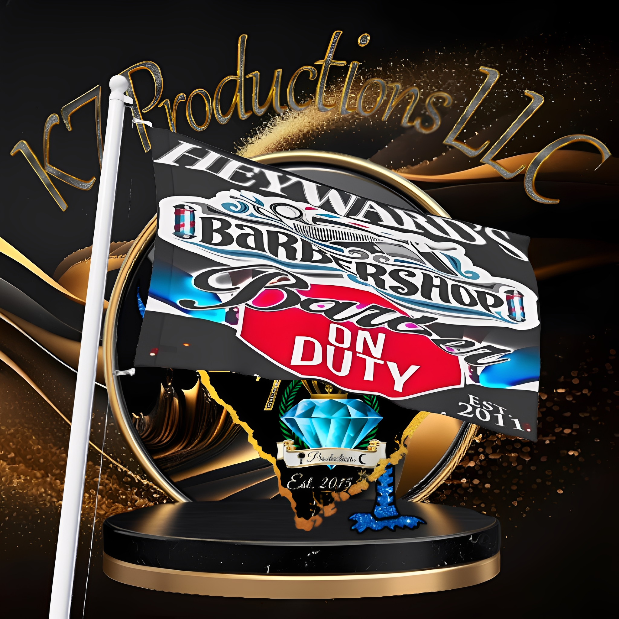 Heyward's Barbershop Flag product thumbnail image Heyward's Barbershop Flag product thumbnail image