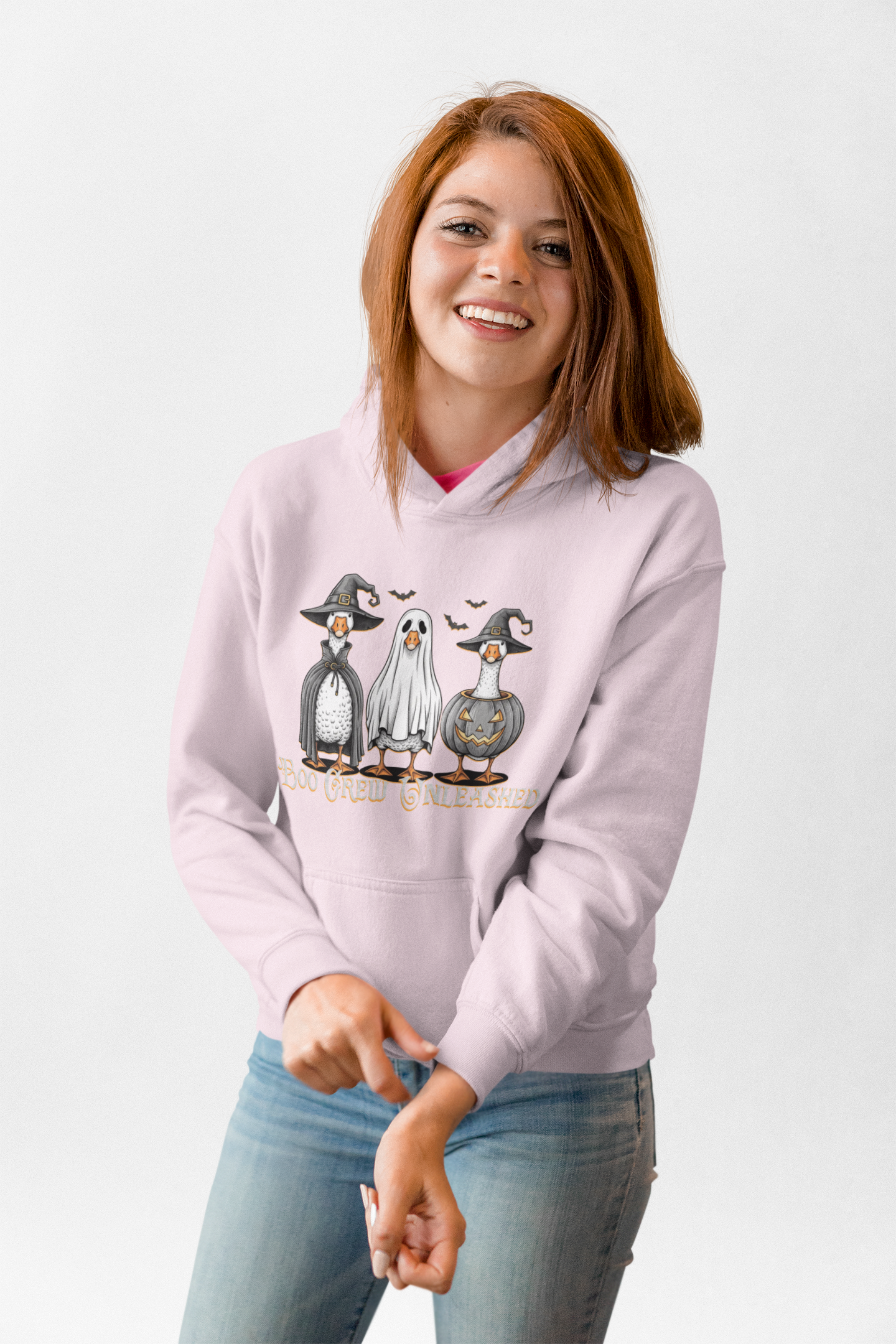 Boo Crew Goose Cute Halloween Pumpkin Witch Ghost - Hoodie - Hooded Sweatshirt product thumbnail image Boo Crew Goose Cute Halloween Pumpkin Witch Ghost - Hoodie - Hooded Sweatshirt product thumbnail image