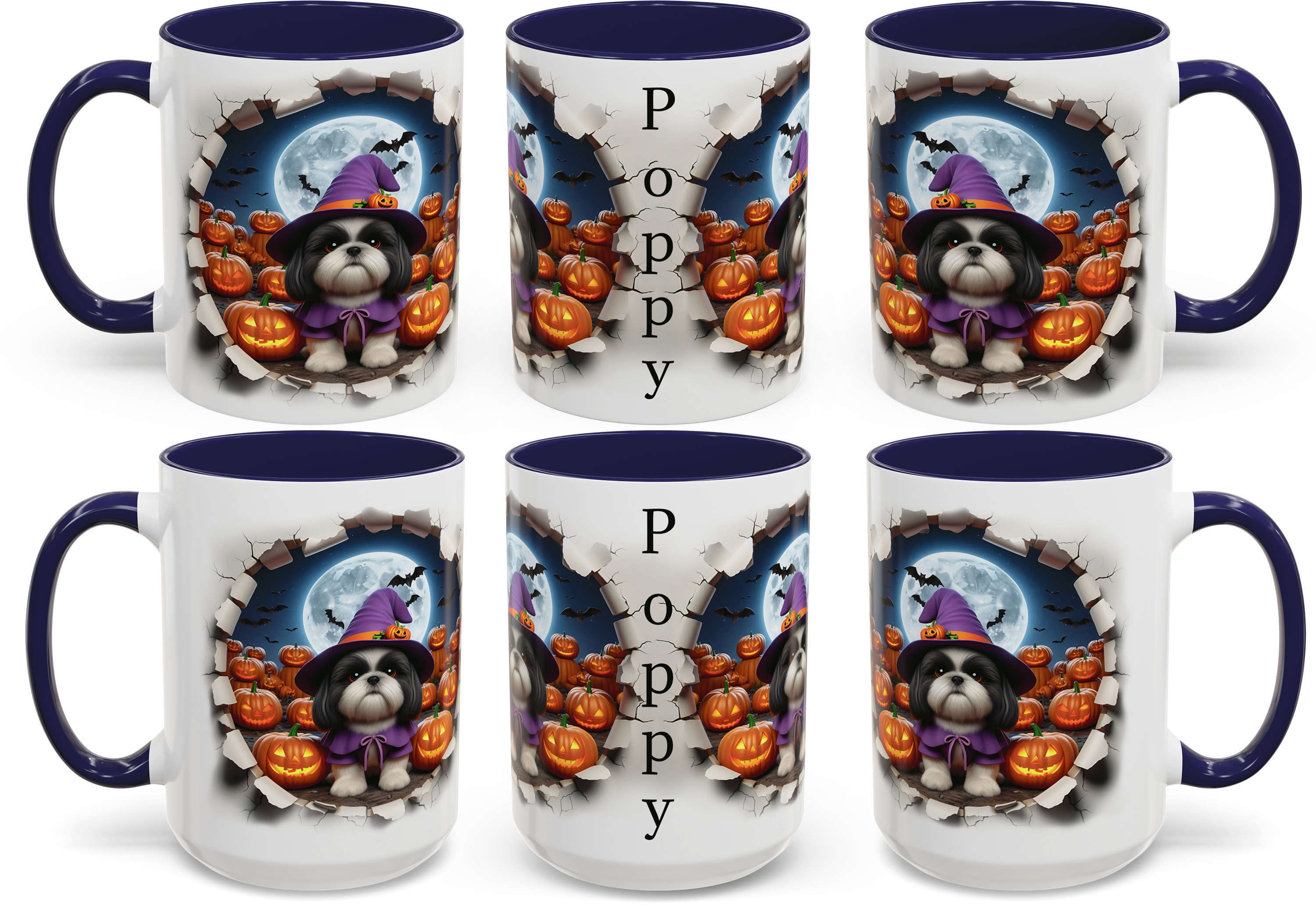 Mug Halloween-Themed Shih Tzu Witchy Dog Design 11oz 15oz Gift product thumbnail image Mug Halloween-Themed Shih Tzu Witchy Dog Design 11oz 15oz Gift product thumbnail image