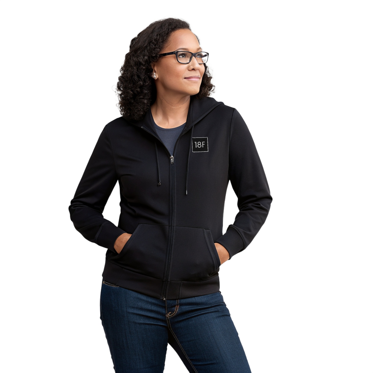 18F District® Unisex Full-Zip Hoodie product thumbnail image 18F District® Unisex Full-Zip Hoodie product thumbnail image