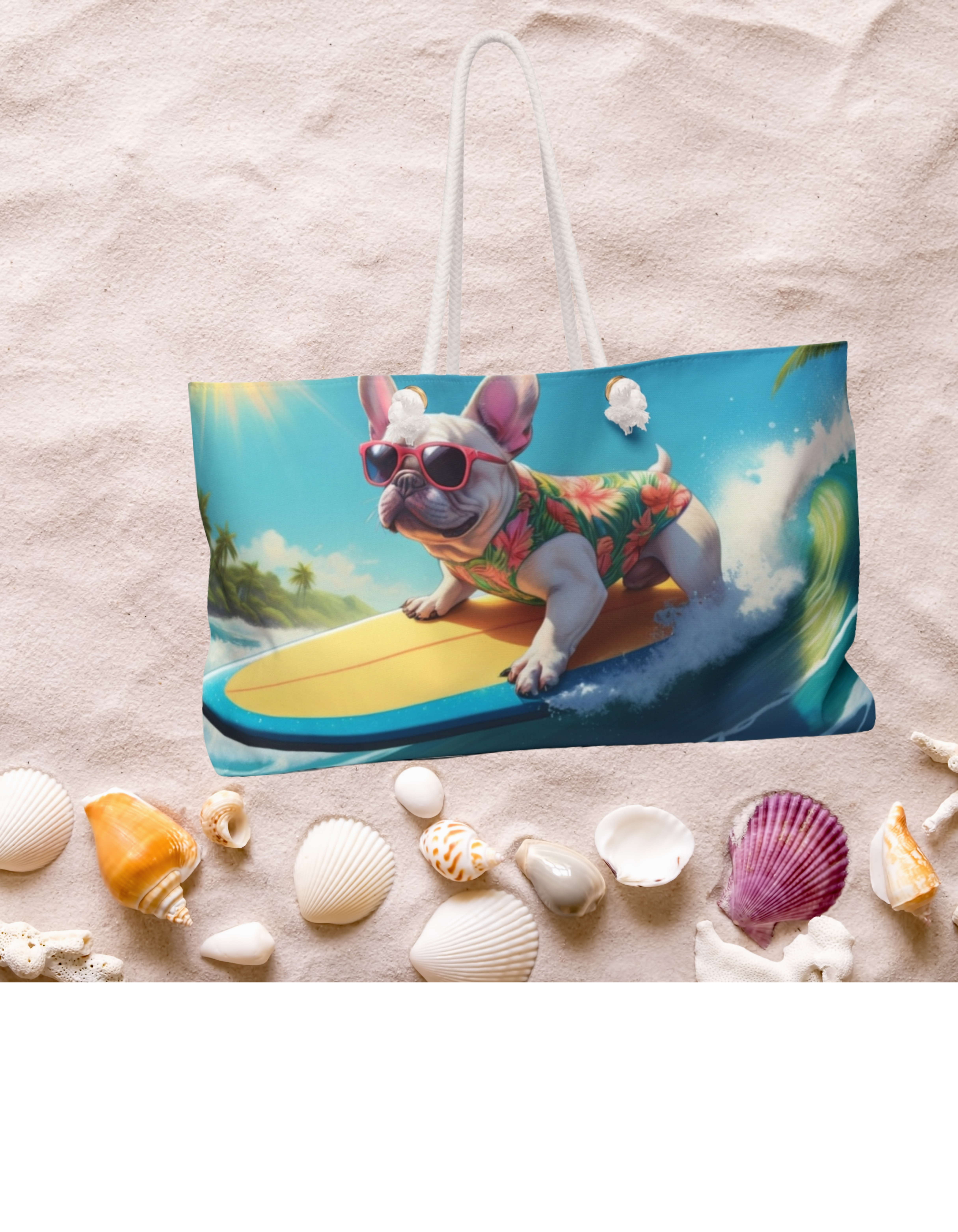 Wave Rider Frenchie Bag – Bold Weekender Tote for Big Summer Plans