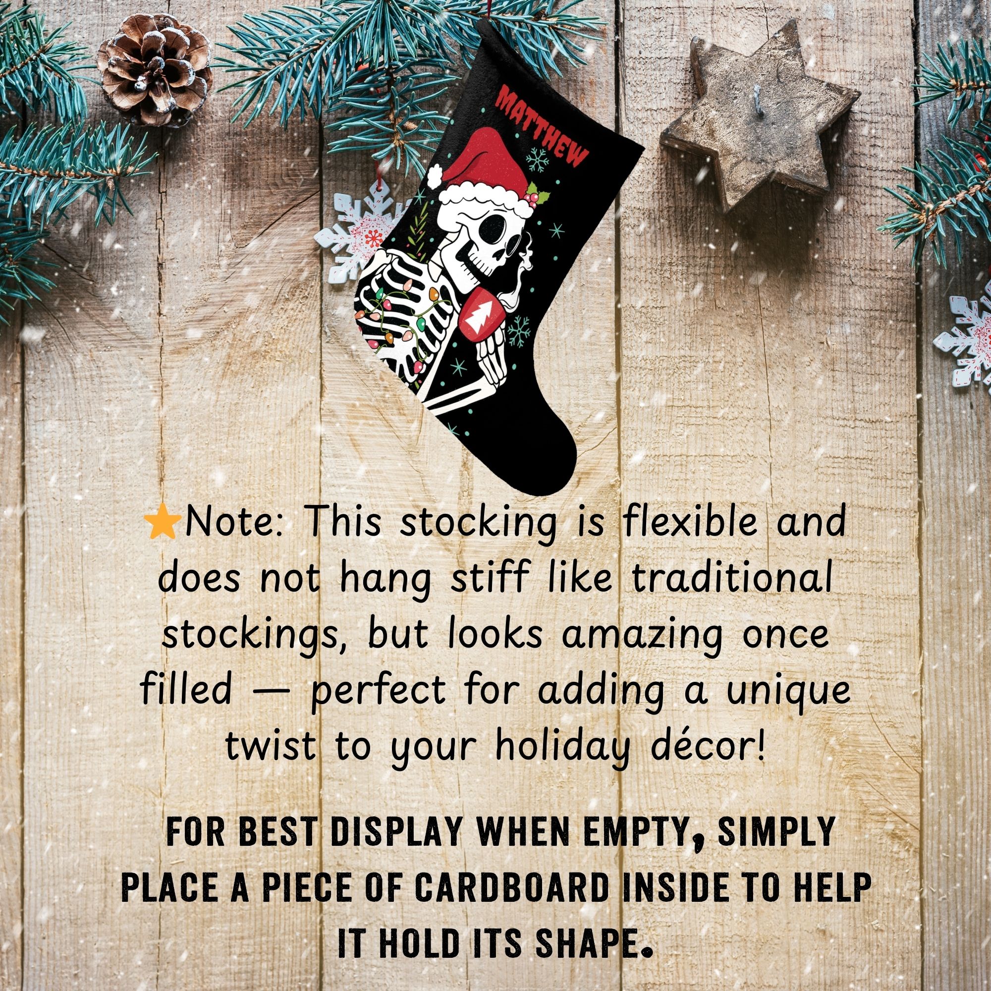 Personalized Skeleton Christmas Stocking product thumbnail image