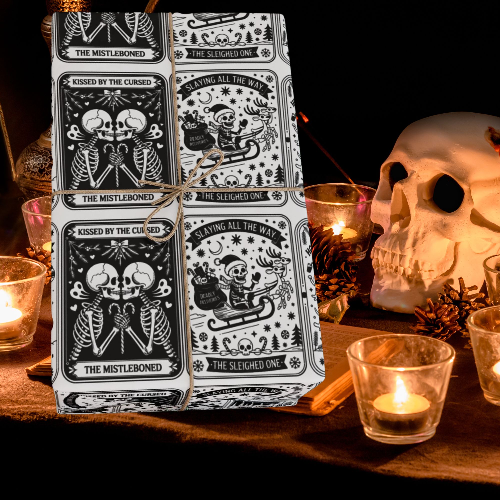 Gothic Skeleton Gift Wrap product thumbnail image