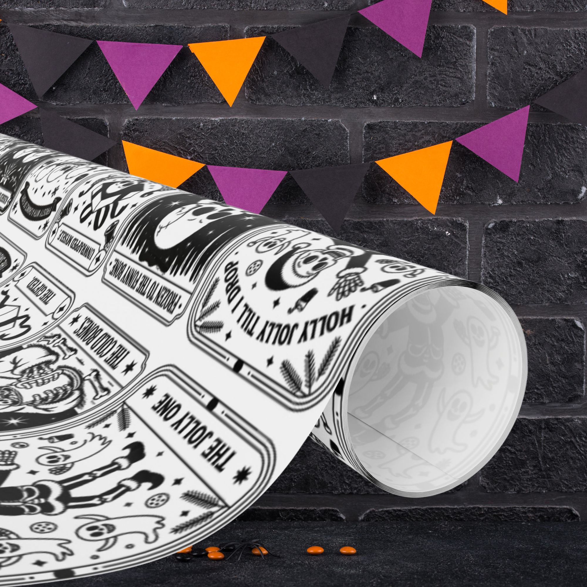 Gothic Skeleton Gift Wrap product thumbnail image
