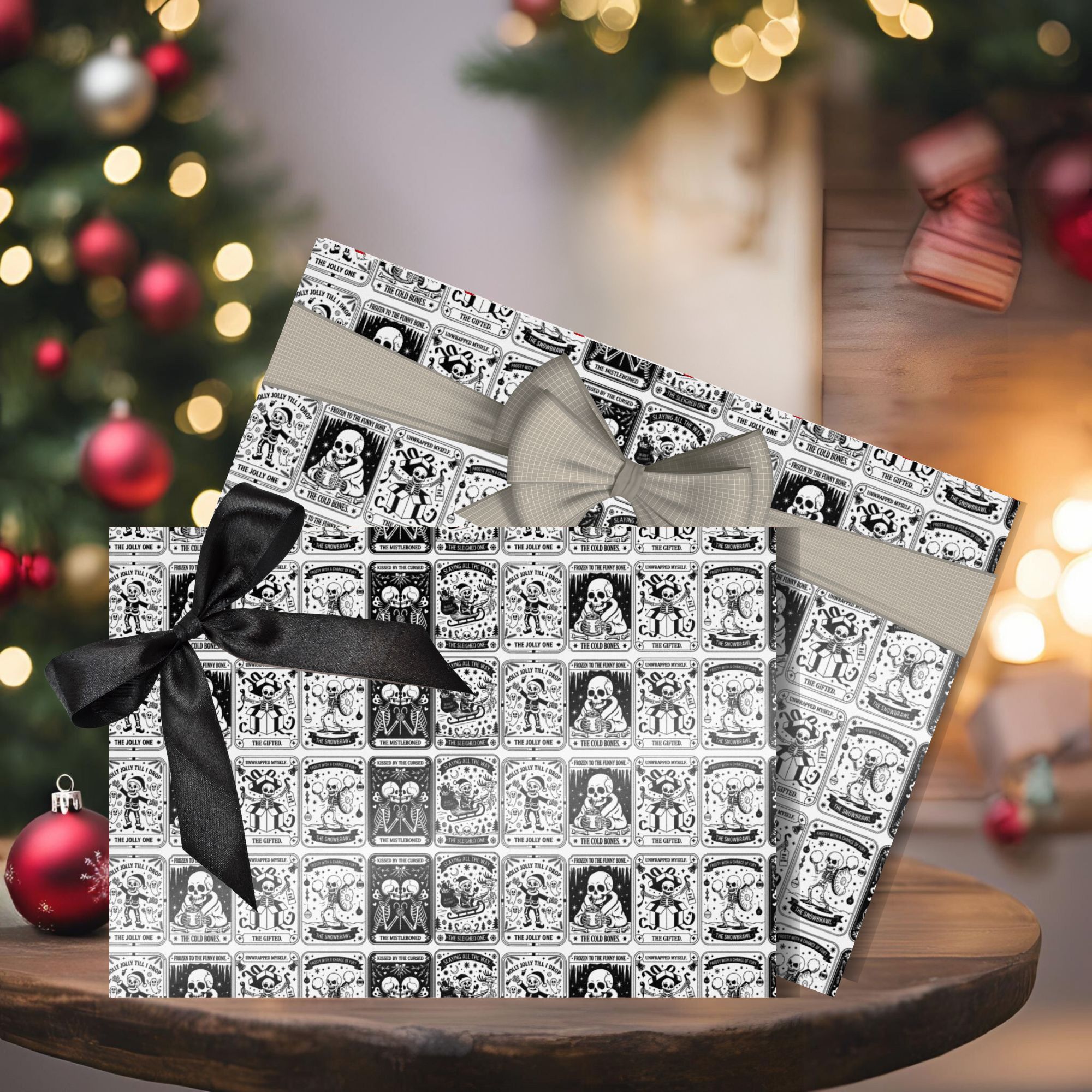 Gothic Skeleton Gift Wrap product thumbnail image