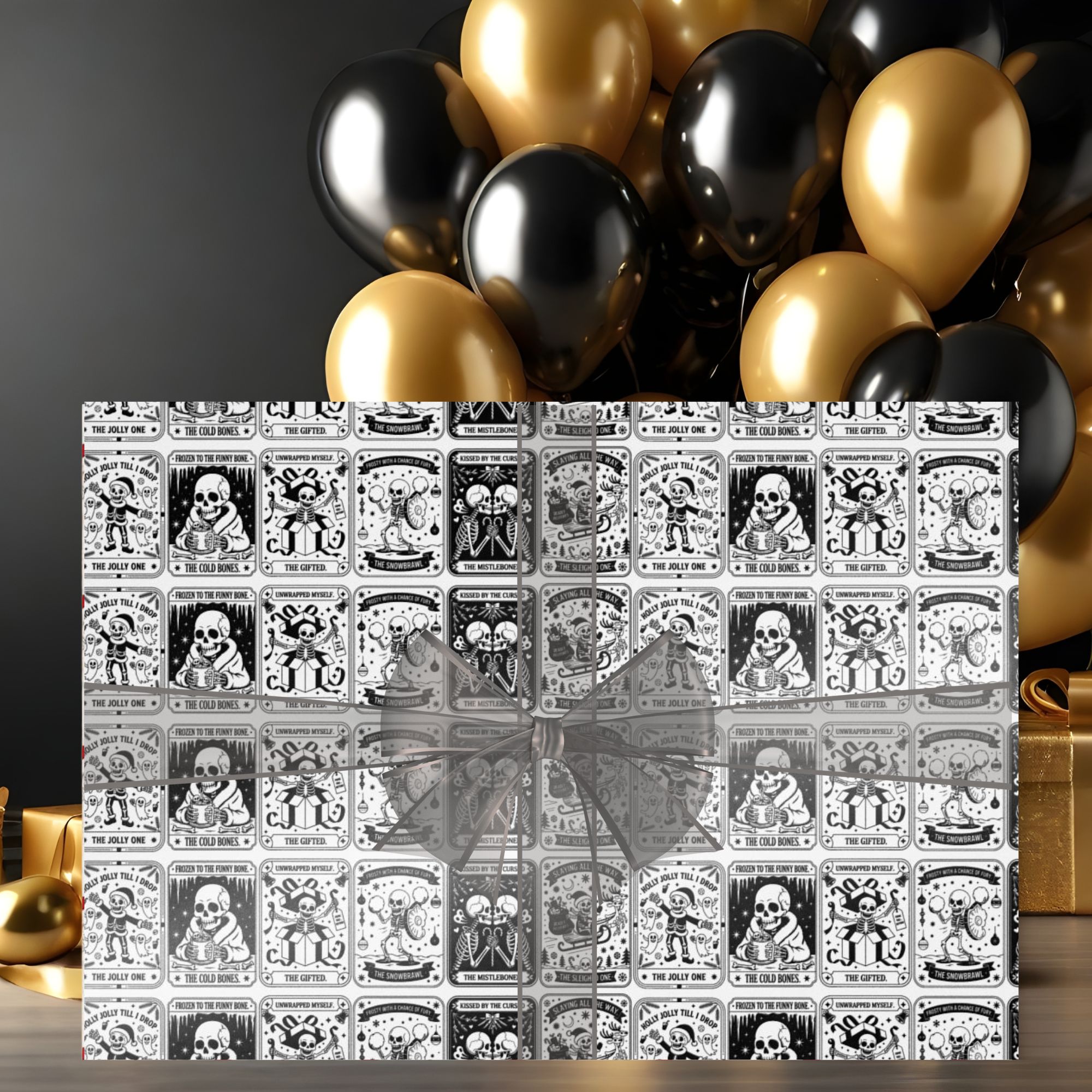 Gothic Skeleton Gift Wrap product thumbnail image