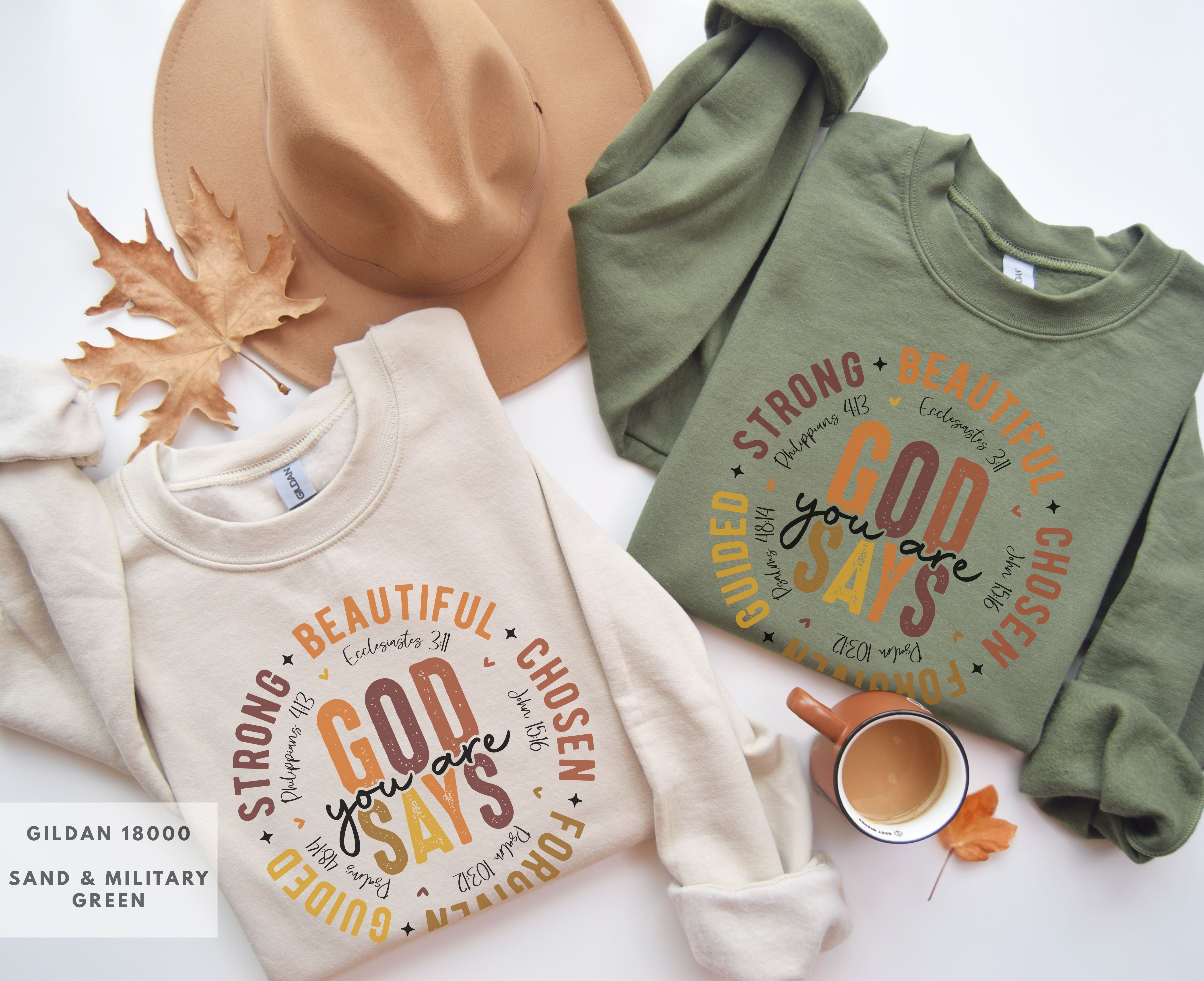 God Says You Are Sweatshirt, Cozy Christian Crewneck, Perfect Faith-Inspired Gift, Fun Christian Design, Gift for Friend or Coworker product thumbnail image