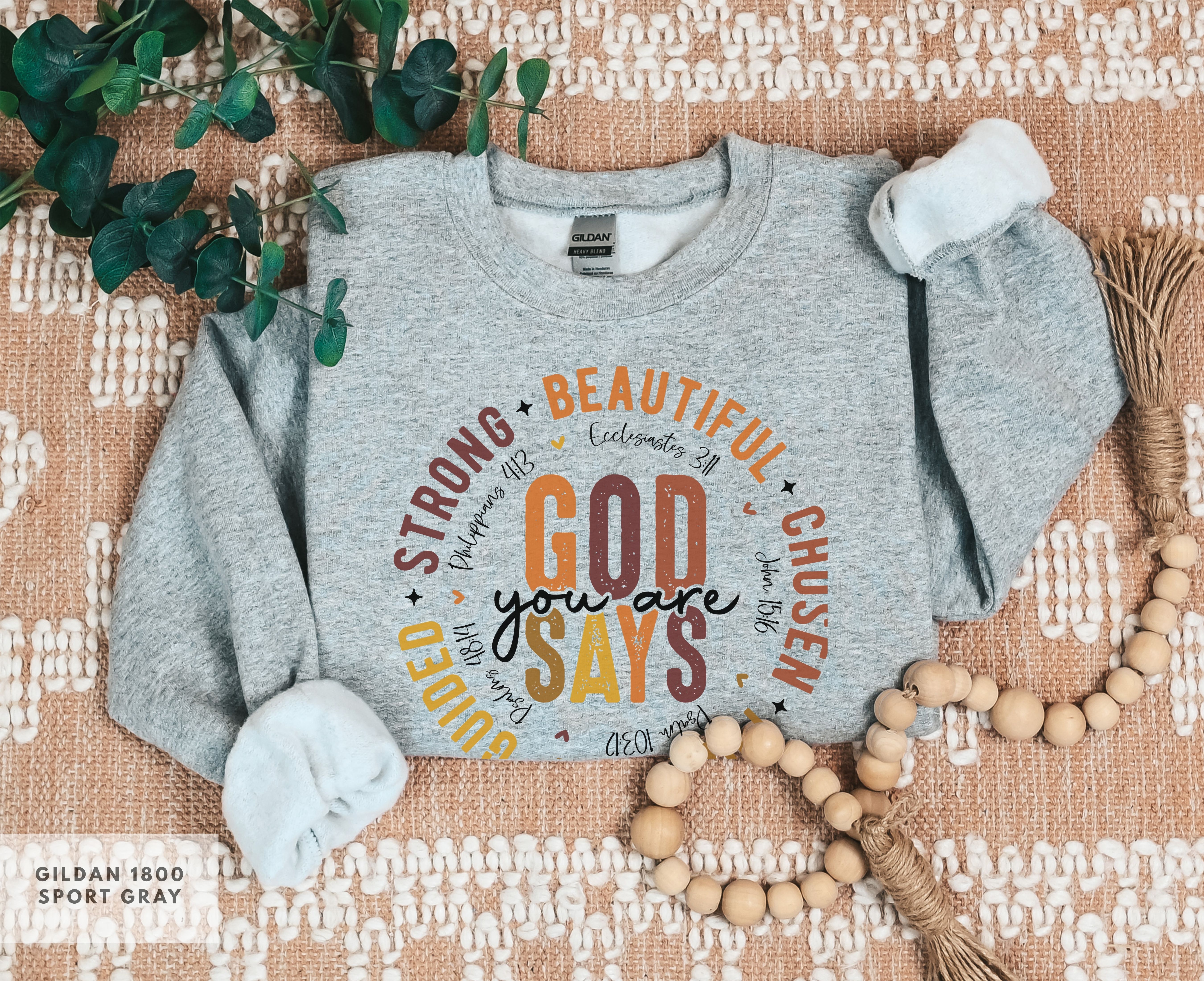 God Says You Are Sweatshirt, Cozy Christian Crewneck, Perfect Faith-Inspired Gift, Fun Christian Design, Gift for Friend or Coworker product thumbnail image