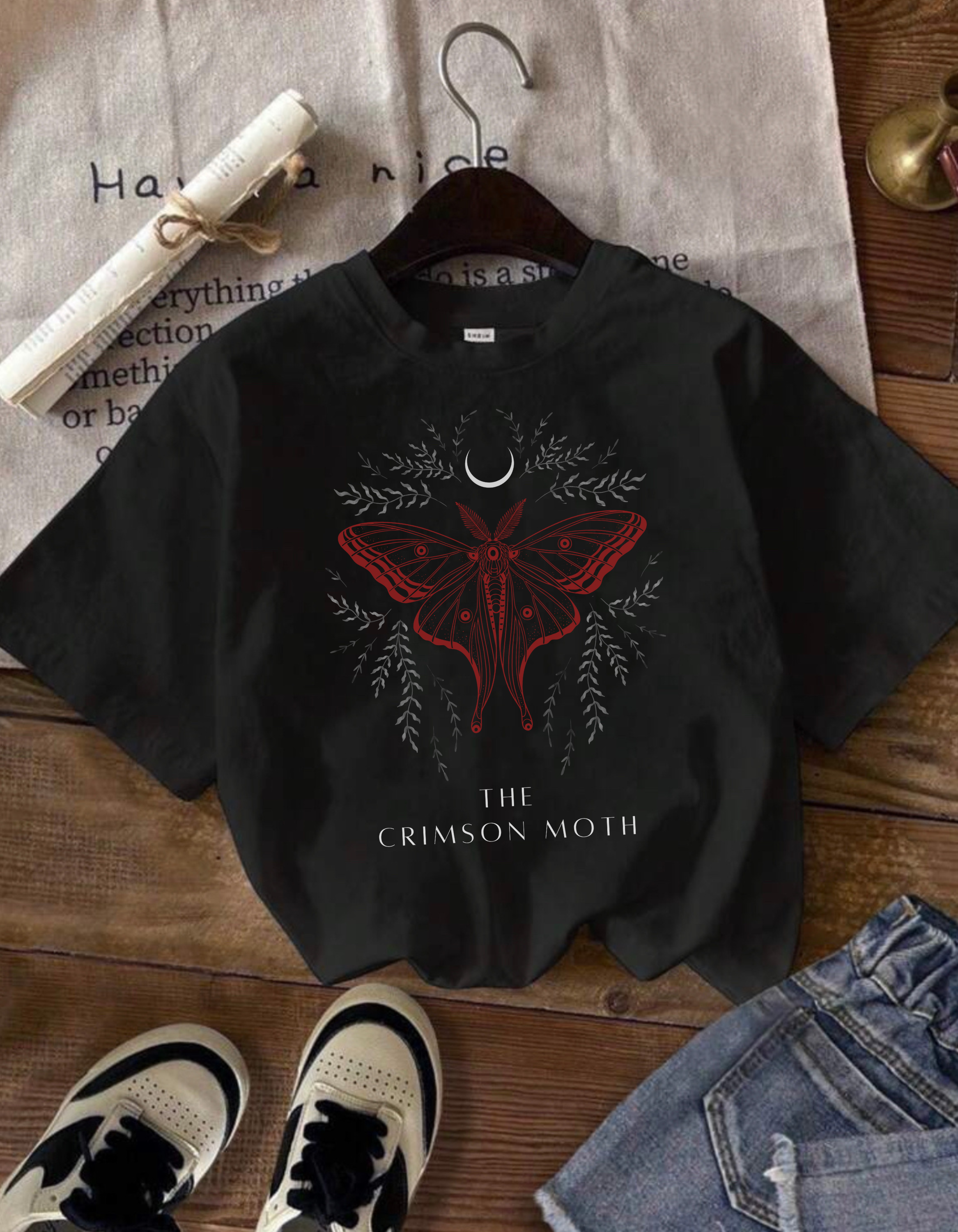 UK Crimson Moth Comfort Colors T-Shirt, The Crimson Moth