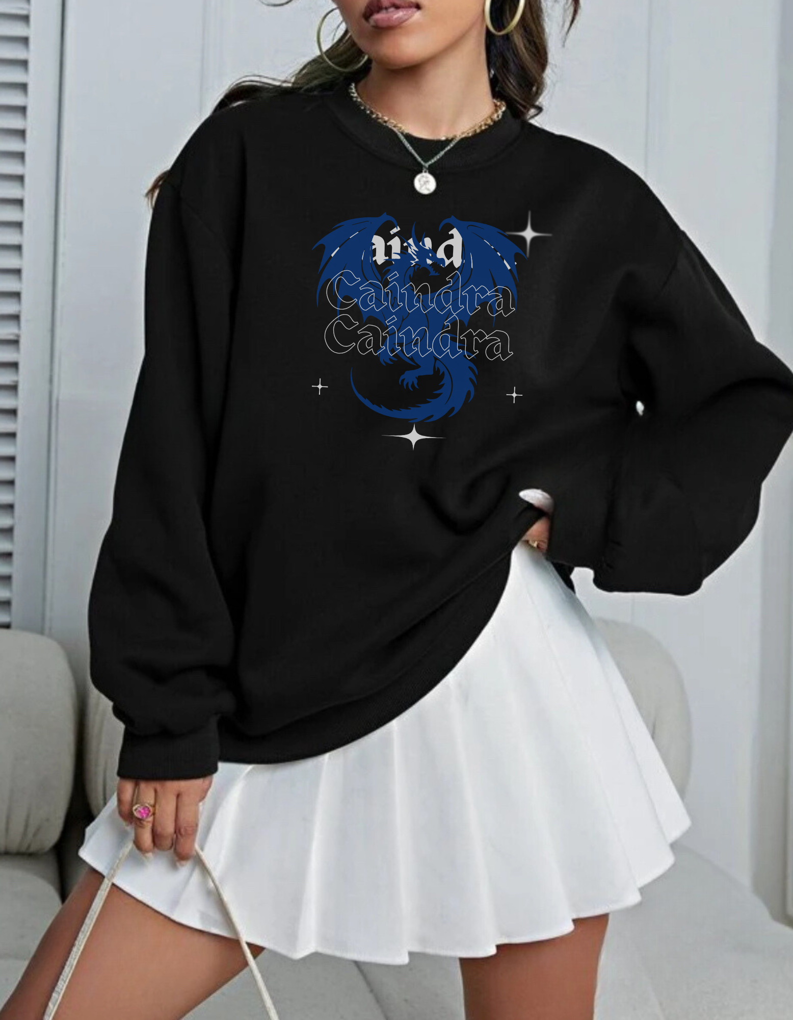 Caindra Crewneck Sweatshirt, Fate and Flame product thumbnail image Caindra Crewneck Sweatshirt, Fate and Flame product thumbnail image