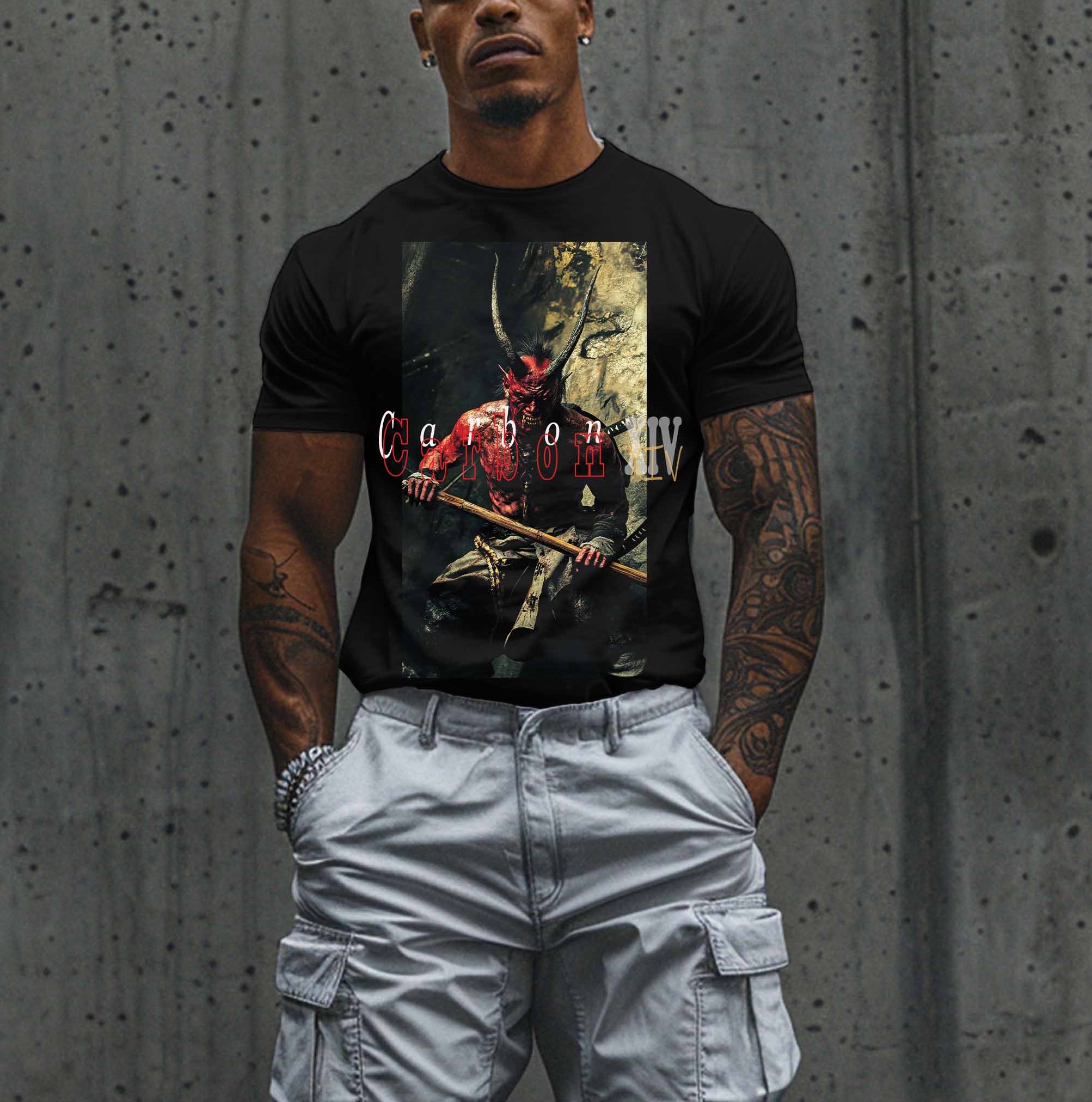 Red Demon Warrior T-Shirt | Carbon XIV