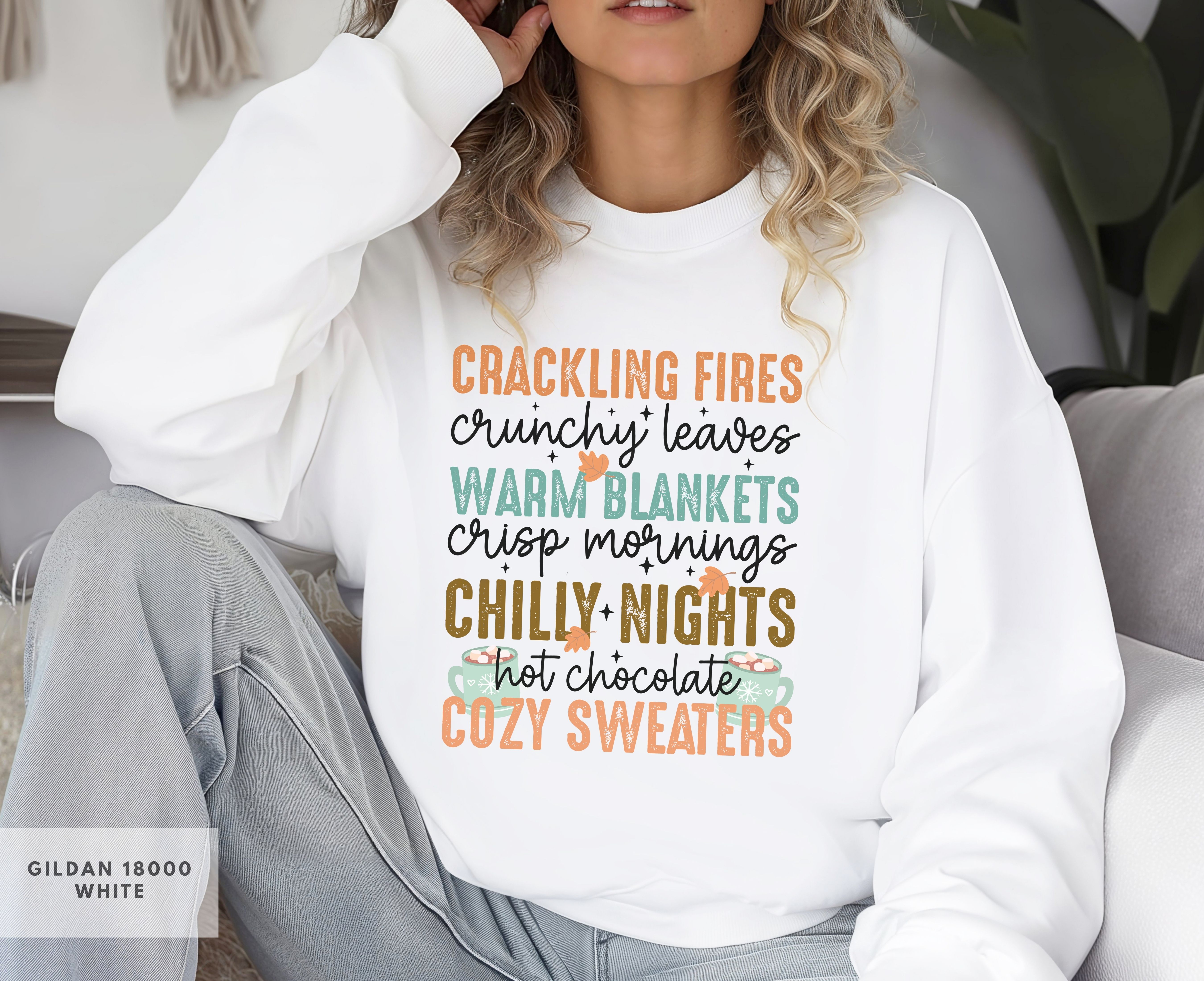 Cozy Fall Essentials Crewneck Sweatshirt, Warm Autumn Sweatshirt, List for Fall Top, Autumn Lovers Gift, Seasonal Wardrobe Essential product thumbnail image Cozy Fall Essentials Crewneck Sweatshirt, Warm Autumn Sweatshirt, List for Fall Top, Autumn Lovers Gift, Seasonal Wardrobe Essential product thumbnail image