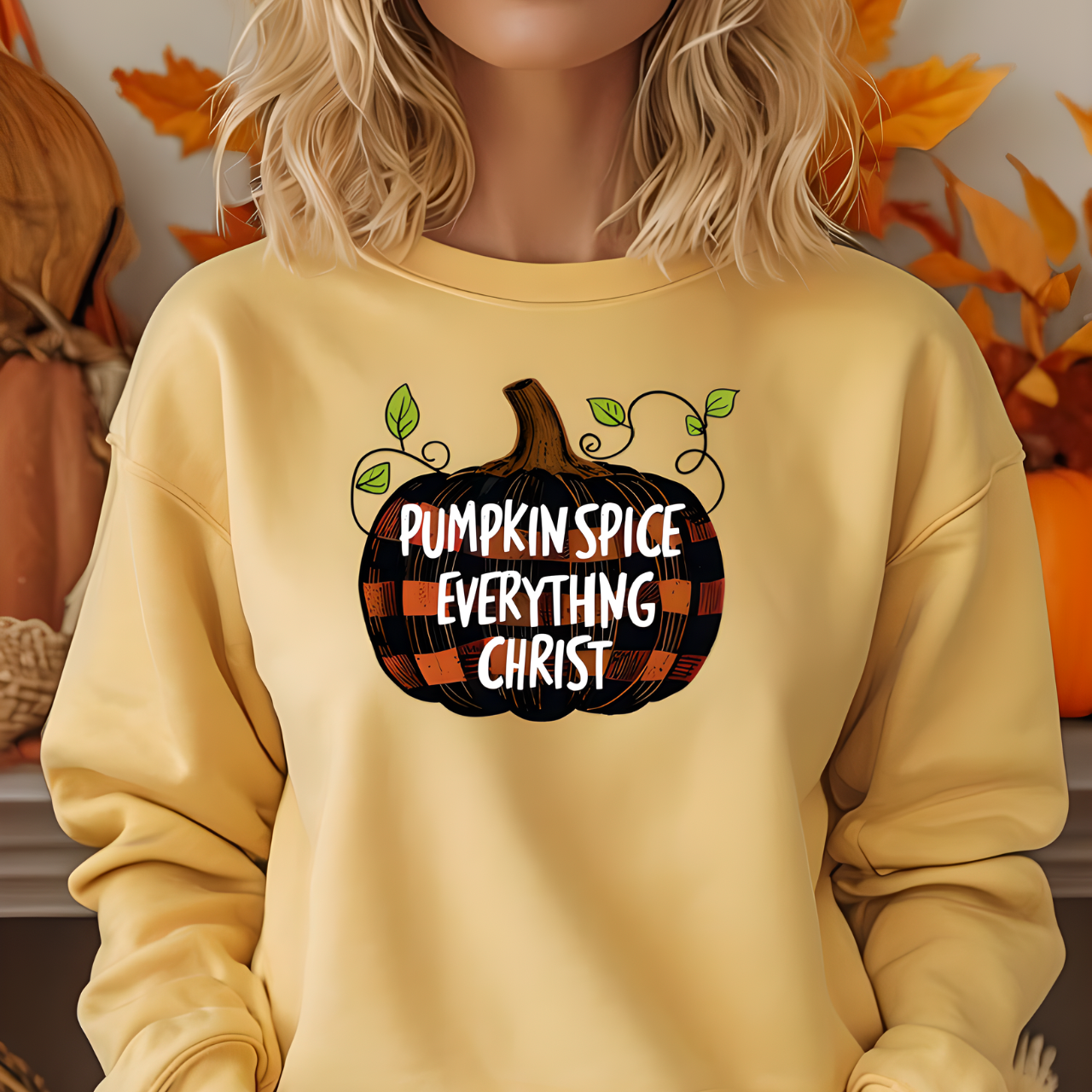 Pumpkin Spice Everything Comfort Colors  Sweatshirt | Fall Cozy Unisex Sweatshirt | Autumn Christian Gift product thumbnail image