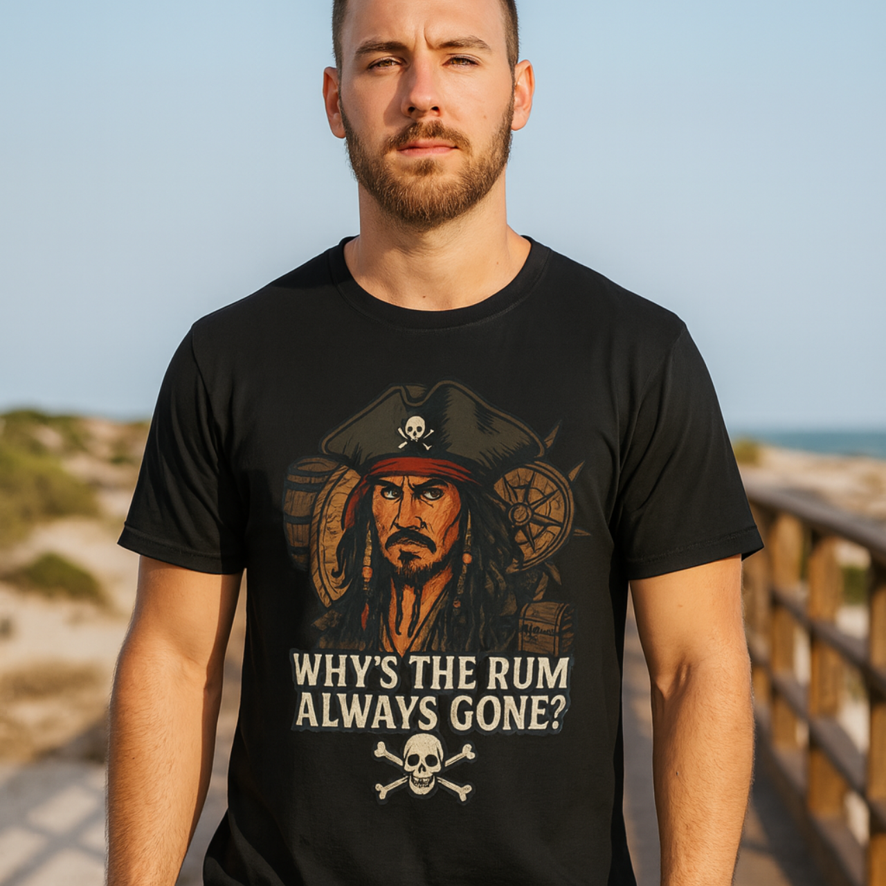 Pirate-Themed Unisex Softstyle T-Shirt - Perfect for Parties, Gifts, Halloween, Rum Lovers, Adventure Enthusiasts, Casual Wear, Unique [...]