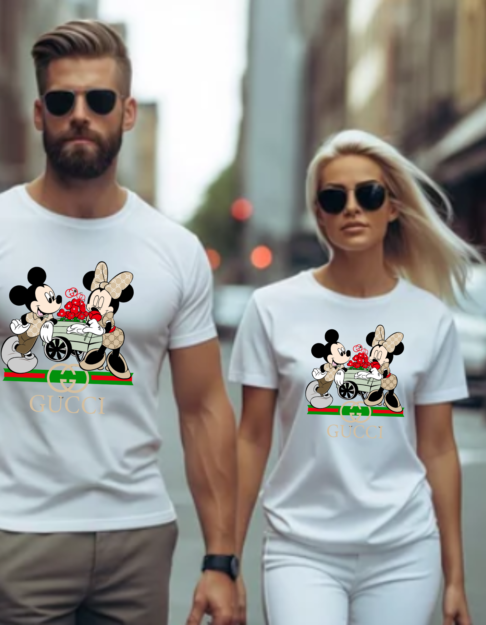 Mickey & Minnie Gu cci Unisex Tee Mickey & Minnie Gu cci Unisex Tee