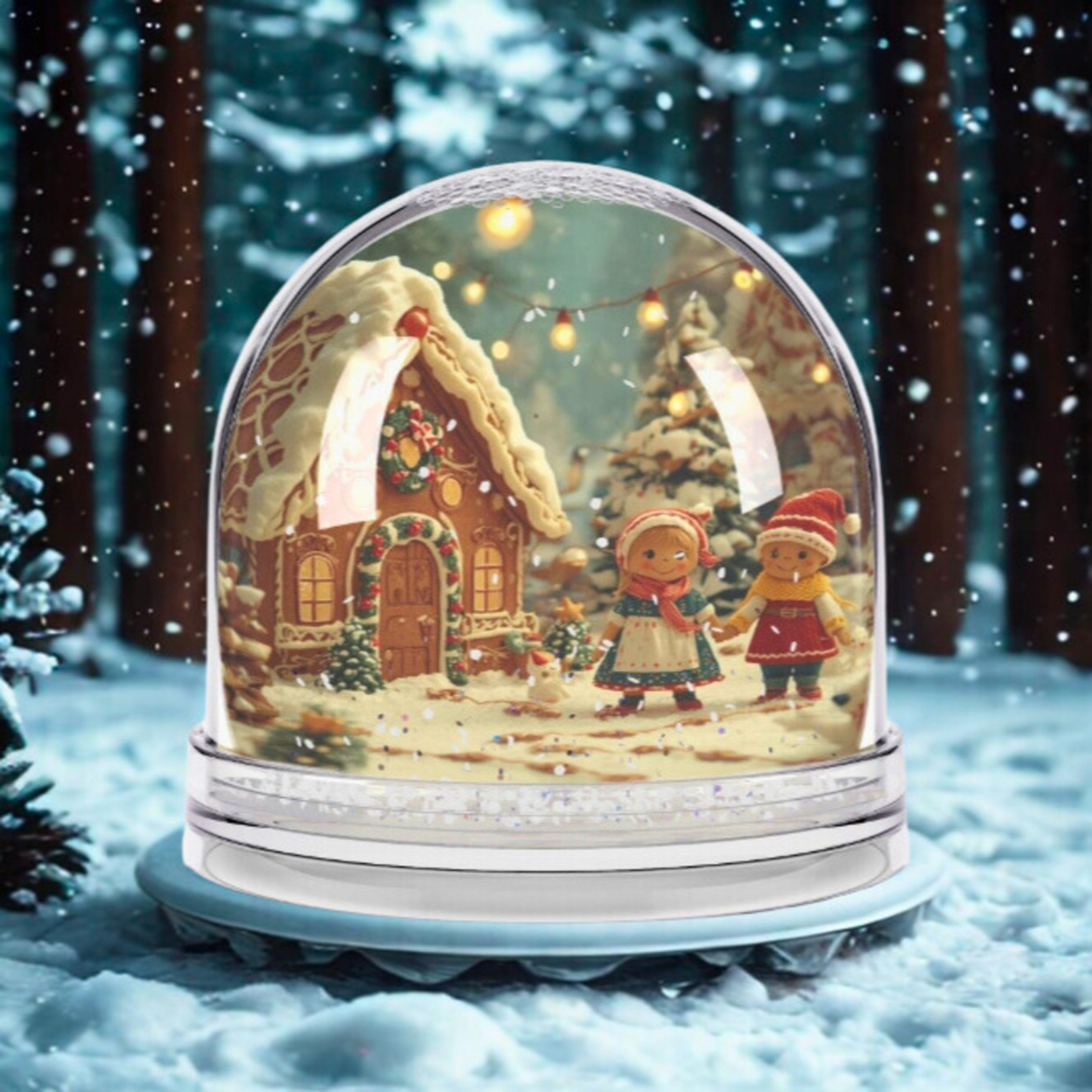 Vintage Christmas Snow Globe Decoration