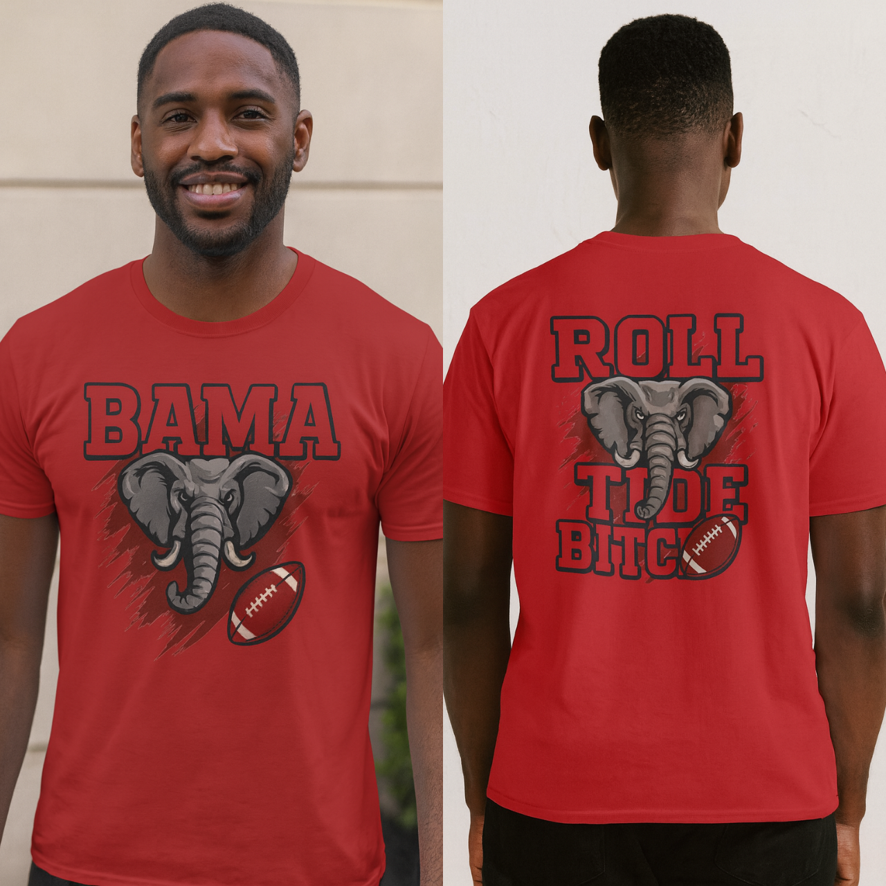 Bama Football T-Shirt, Unisex Tee for Game Day, Roll Tide Shirt, Alabama Fan Gear, Sports Apparel