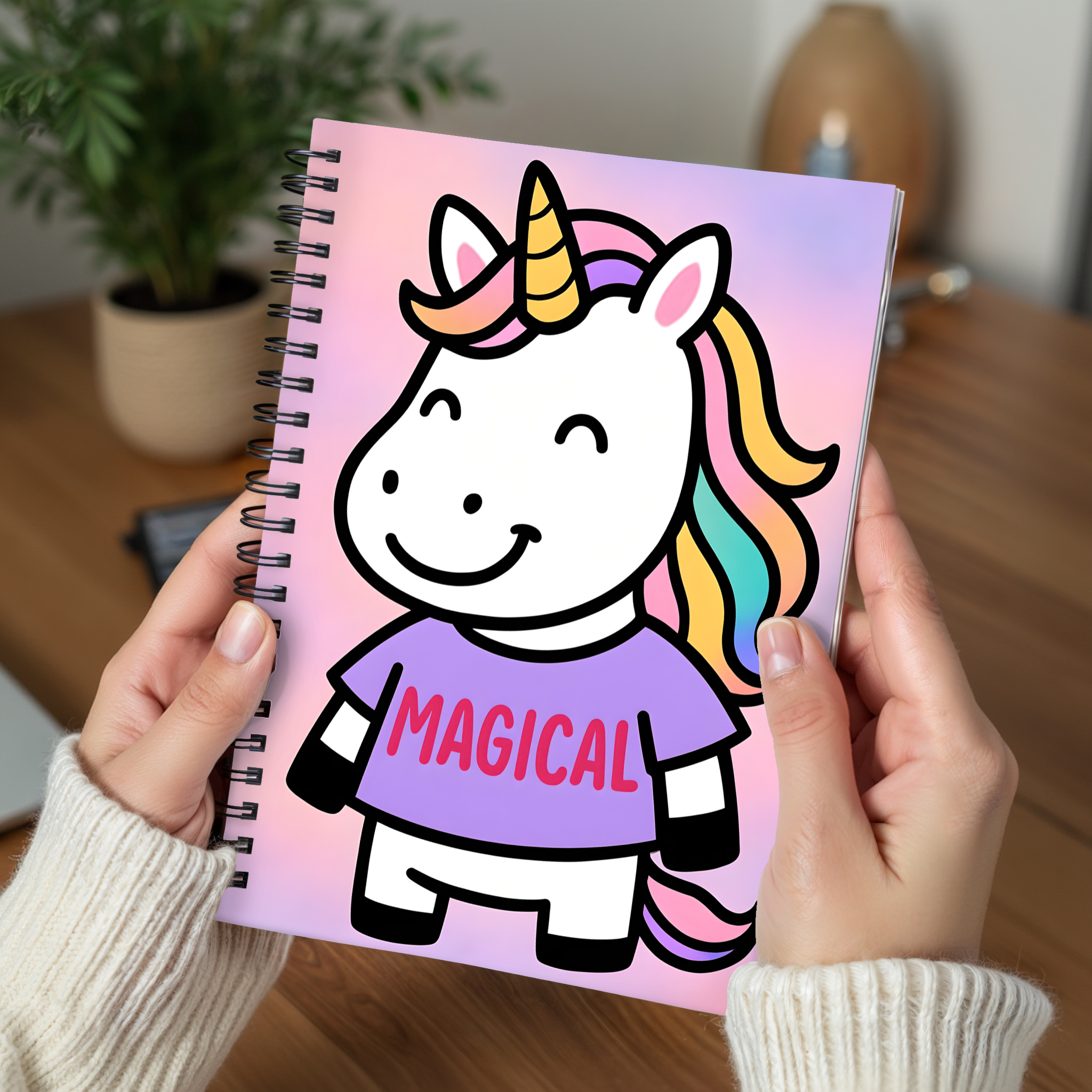 Magical Unicorn Spiral Notebook - Perfect for Kids, Students, Unicorn Lovers, Gifts, Journaling, and Creative Writing!