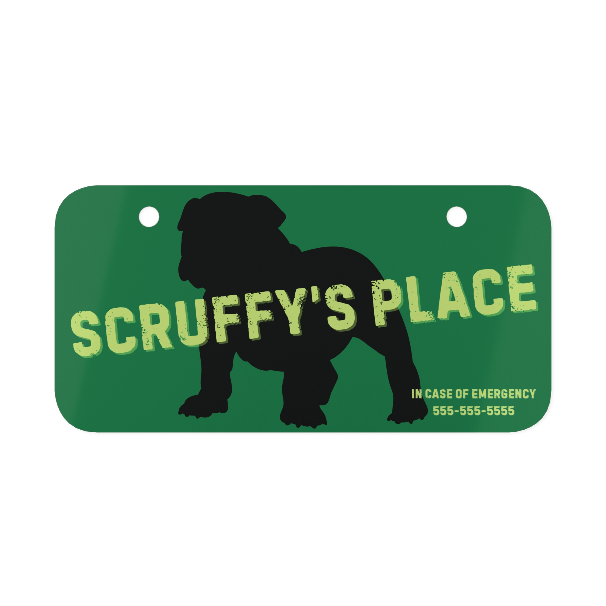 Mini License Plate Sign for Dog Crates - Customizable Contact Information and Emergency Details product thumbnail image Mini License Plate Sign for Dog Crates - Customizable Contact Information and Emergency Details product thumbnail image