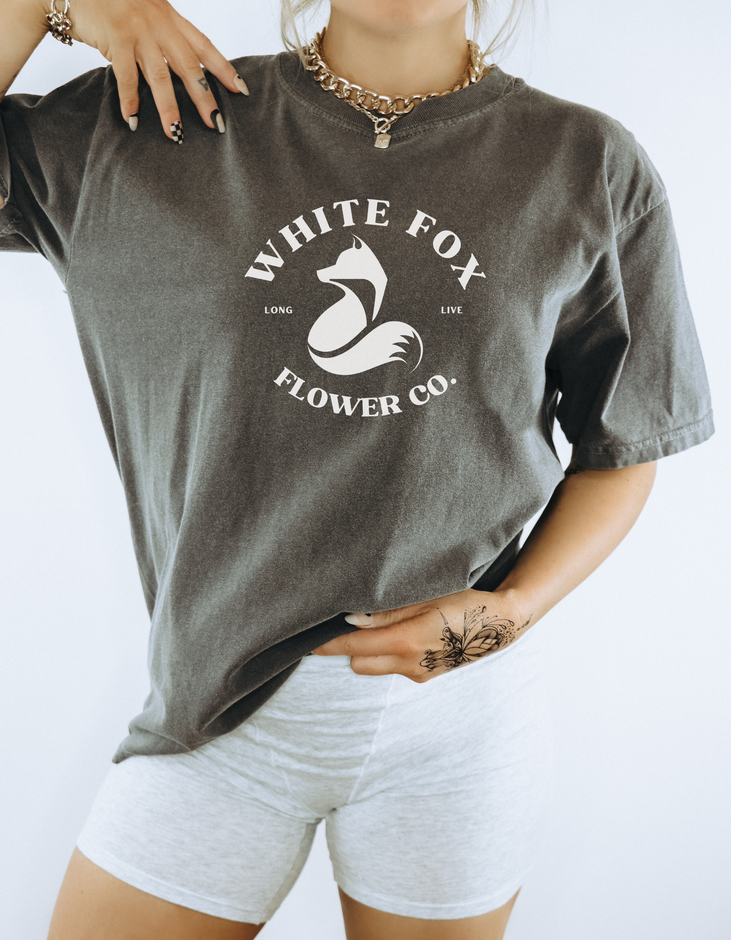 White Fox Comfort Colors T-Shirt, Heir of Sun and Moon