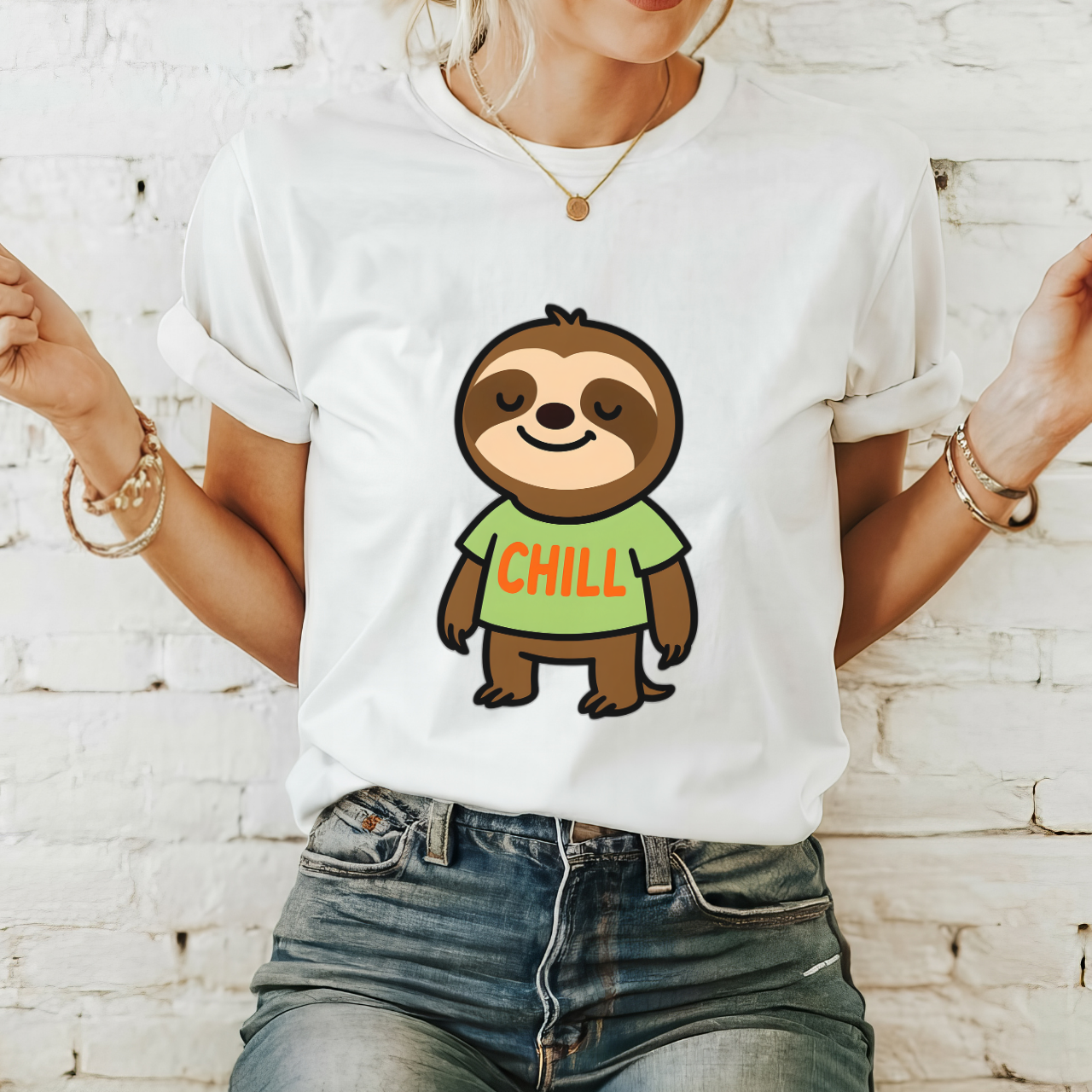Chill Sloth T-Shirt - Unisex Softstyle Tee for Relaxed Vibes, Gift for Animal Lovers, Casual Wear, Perfect for Lazy Days