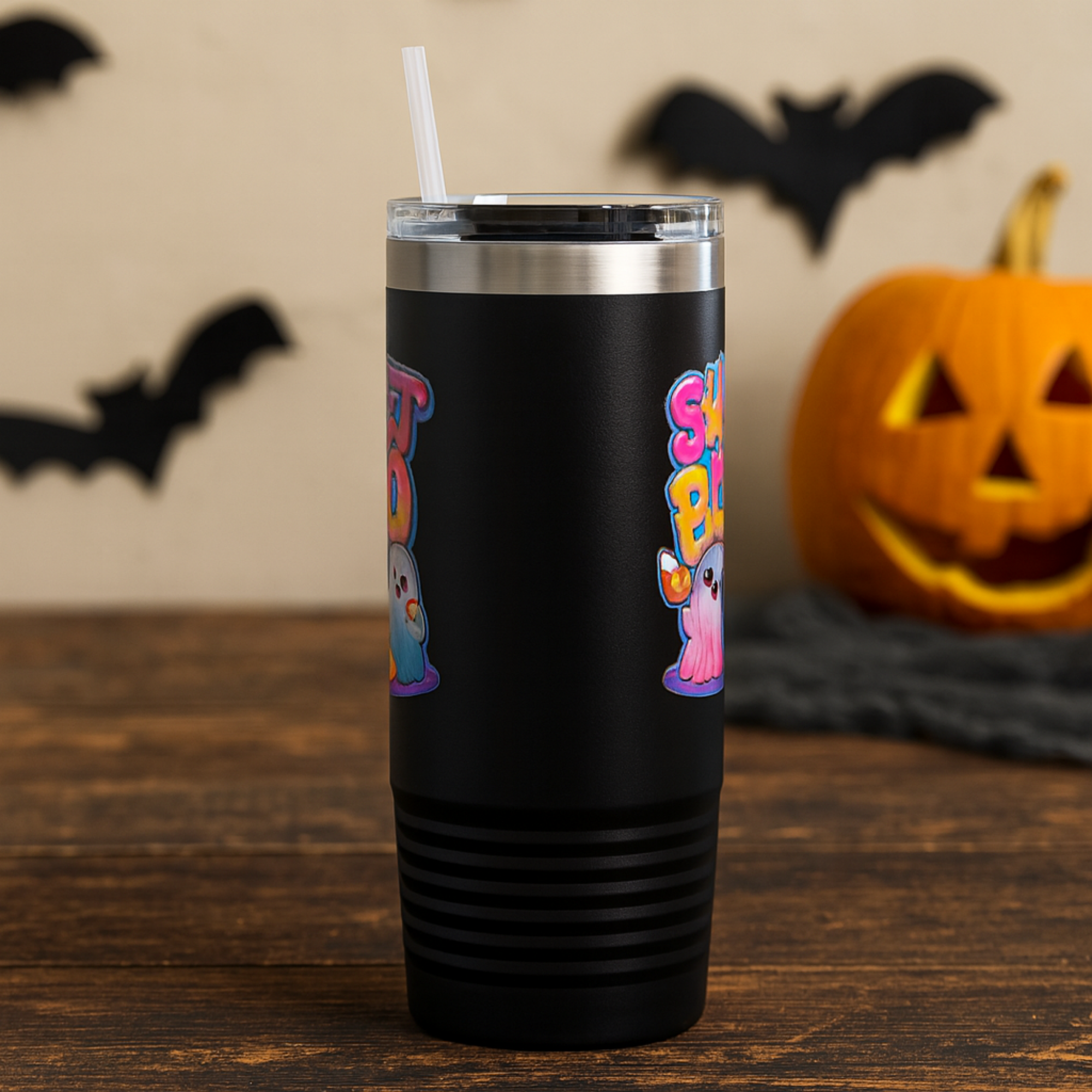 Sweet Boo 40oz Travel Mug Cute Halloween Ghost Tumbler with Handle | Spooky Season Candy Corn Cup | Insulated Stainless Steel Coffee Mug product thumbnail image Sweet Boo 40oz Travel Mug Cute Halloween Ghost Tumbler with Handle | Spooky Season Candy Corn Cup | Insulated Stainless Steel Coffee Mug product thumbnail image