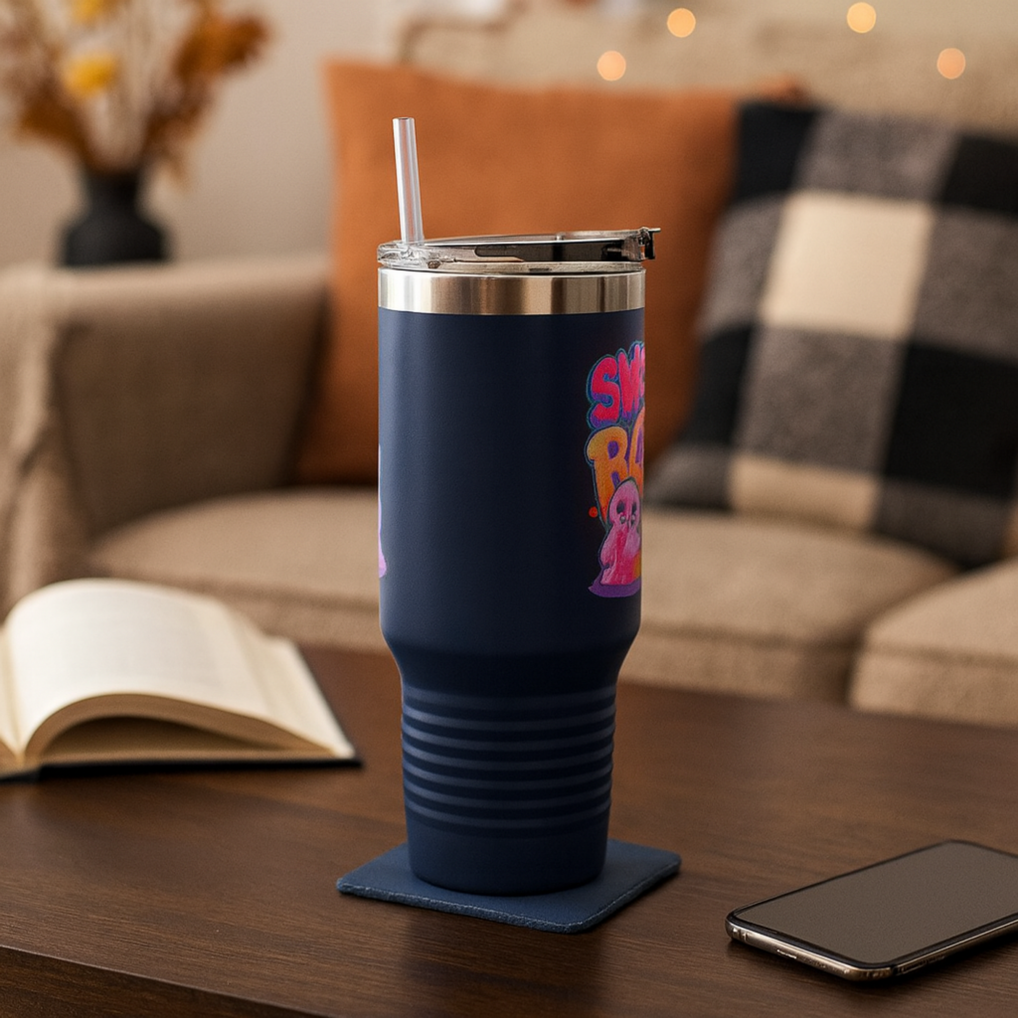 Sweet Boo 40oz Travel Mug Cute Halloween Ghost Tumbler with Handle | Spooky Season Candy Corn Cup | Insulated Stainless Steel Coffee Mug product thumbnail image Sweet Boo 40oz Travel Mug Cute Halloween Ghost Tumbler with Handle | Spooky Season Candy Corn Cup | Insulated Stainless Steel Coffee Mug product thumbnail image