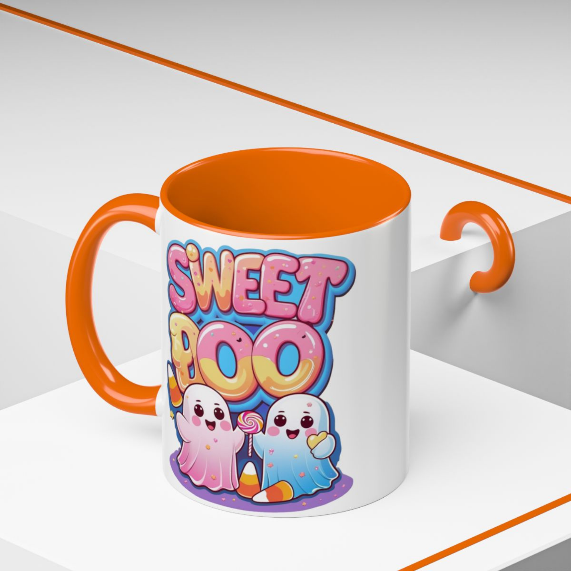 Sweet Boo Accent Coffee Mug Cute Halloween Ghost Mug with Candy | Fun Back-to-School Gift Spooky Season Coffee Cup Fall Drinkware product thumbnail image Sweet Boo Accent Coffee Mug Cute Halloween Ghost Mug with Candy | Fun Back-to-School Gift Spooky Season Coffee Cup Fall Drinkware product thumbnail image
