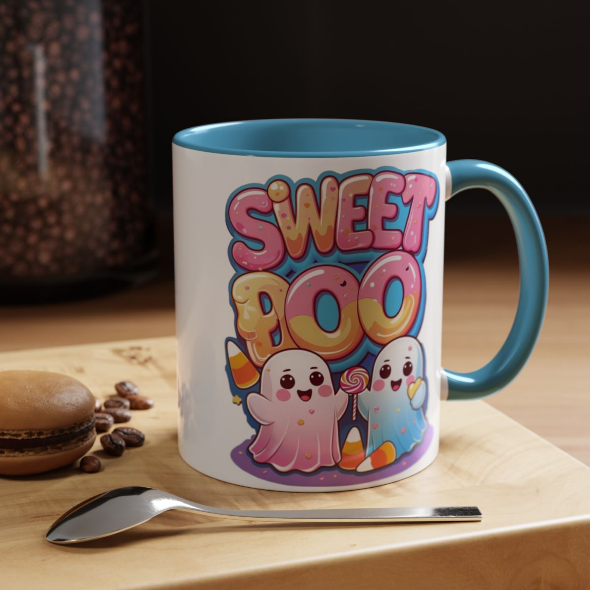 Sweet Boo Accent Coffee Mug Cute Halloween Ghost Mug with Candy | Fun Back-to-School Gift Spooky Season Coffee Cup Fall Drinkware product thumbnail image Sweet Boo Accent Coffee Mug Cute Halloween Ghost Mug with Candy | Fun Back-to-School Gift Spooky Season Coffee Cup Fall Drinkware product thumbnail image