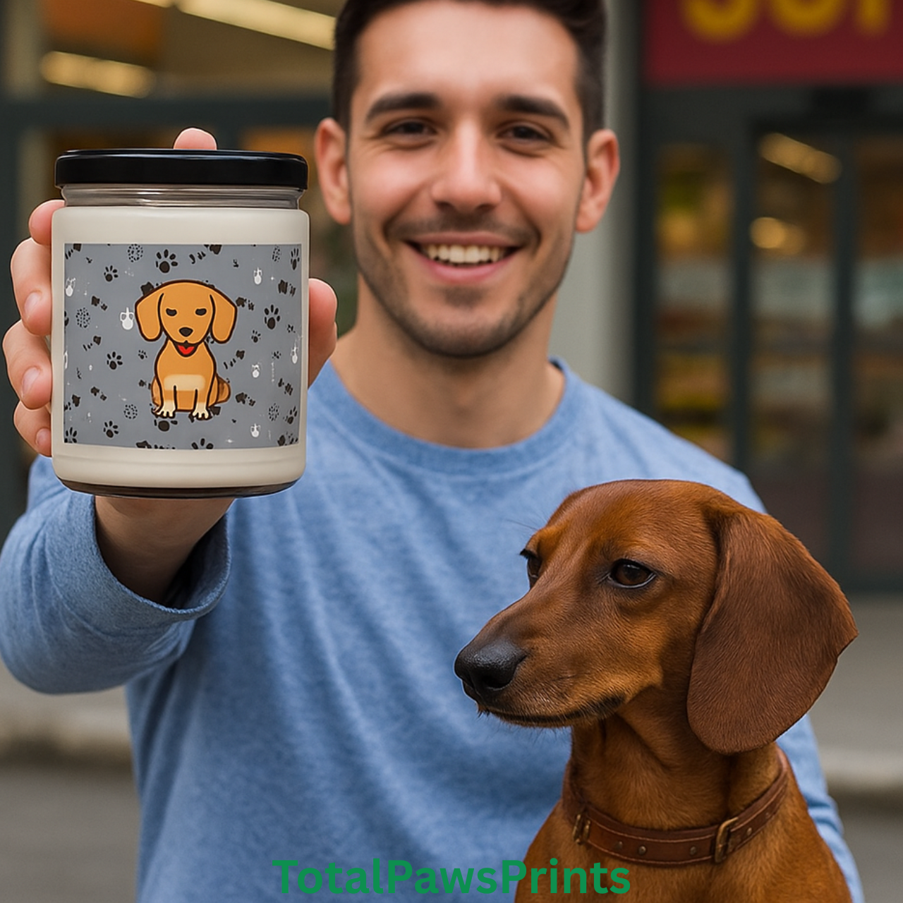 Dachshund Paw Print Soy Candle 🐾 – Custom Pet Lover Gift, Cozy Aromatherapy Décor product thumbnail image Dachshund Paw Print Soy Candle 🐾 – Custom Pet Lover Gift, Cozy Aromatherapy Décor product thumbnail image
