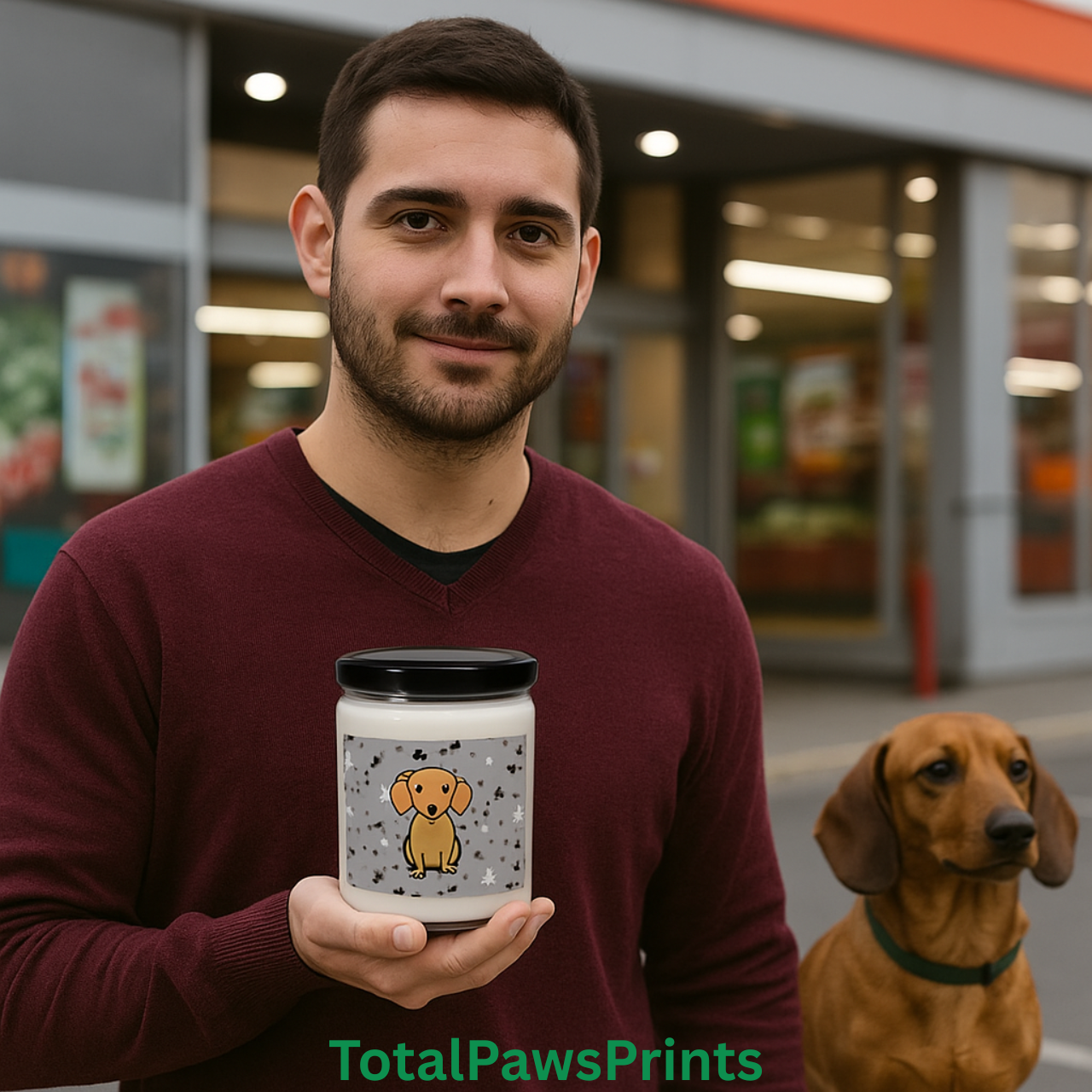 Dachshund Paw Print Soy Candle 🐾 – Custom Pet Lover Gift, Cozy Aromatherapy Décor product thumbnail image Dachshund Paw Print Soy Candle 🐾 – Custom Pet Lover Gift, Cozy Aromatherapy Décor product thumbnail image