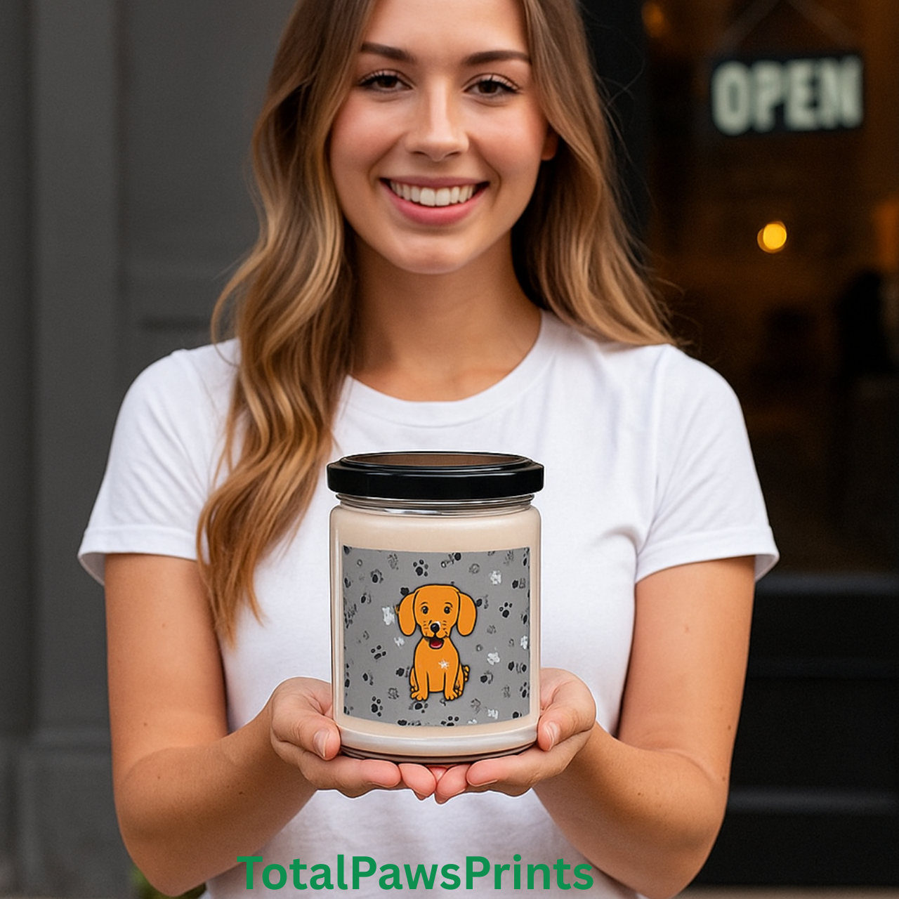 Dachshund Paw Print Soy Candle 🐾 – Custom Pet Lover Gift, Cozy Aromatherapy Décor product thumbnail image