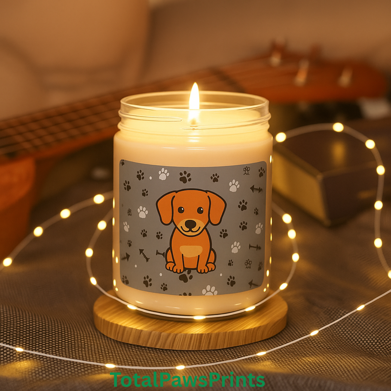 Dachshund Paw Print Soy Candle 🐾 – Custom Pet Lover Gift, Cozy Aromatherapy Décor product thumbnail image