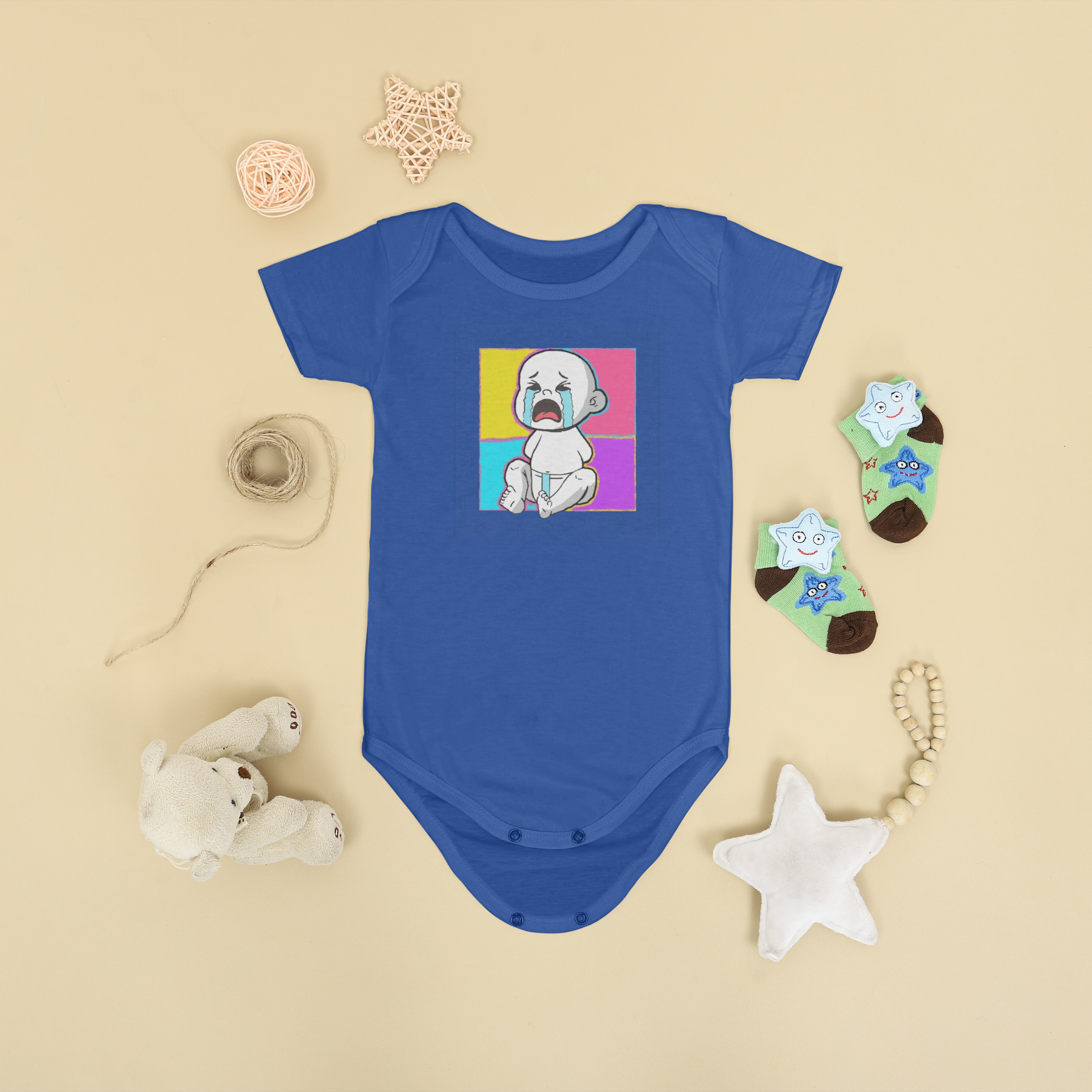 Crying Baby Bodysuit | CodeStripeLife | Cute Infant Outfit, Baby Shower Gift, Newborn Clothing, Funny Toddler Apparel, Unique Baby Gift product thumbnail image