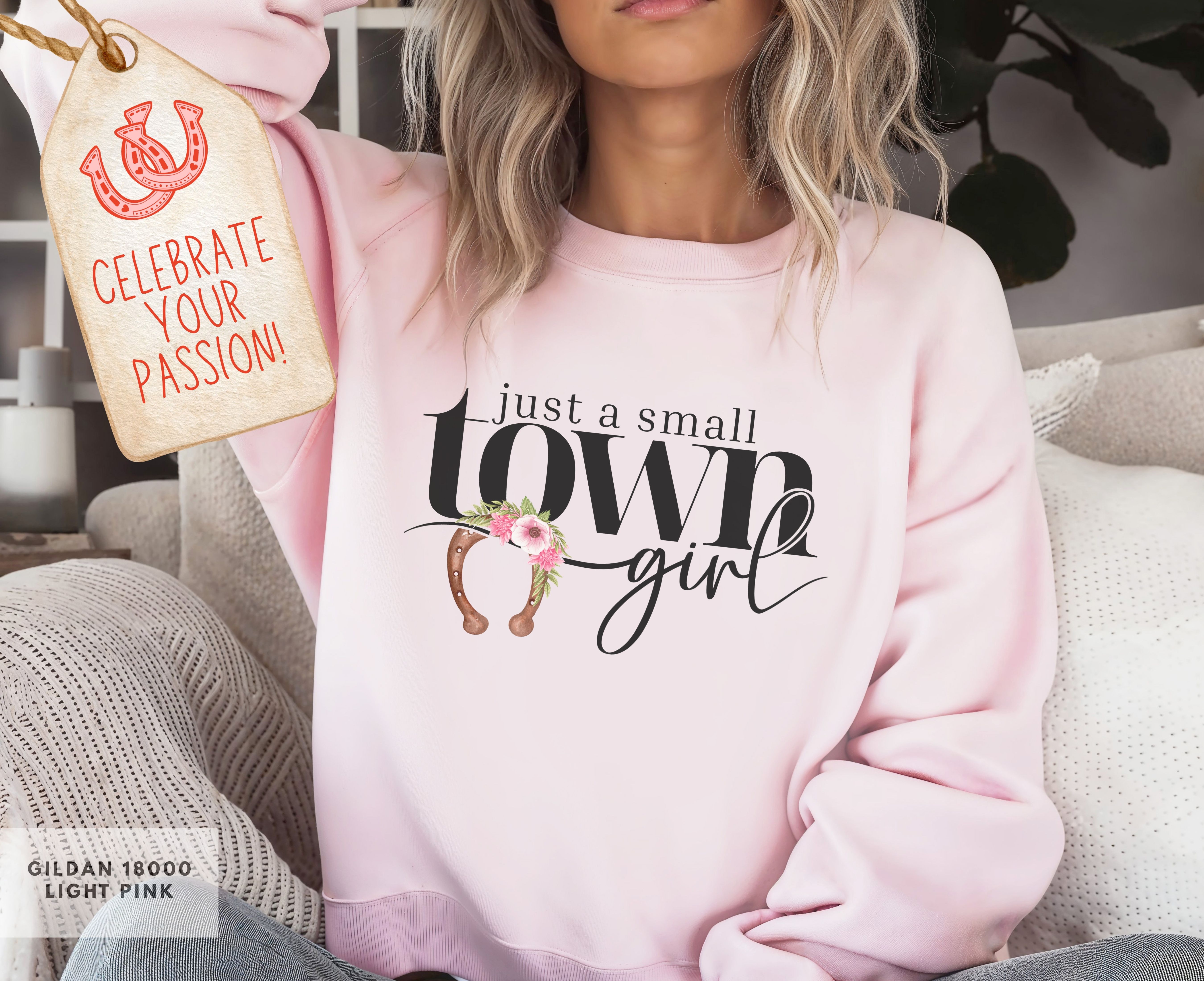 Small Town Girl Crewneck Sweatshirt, Country Girl Gift, Perfect for Horse Lovers, Horse Girl Gift Apparel, Small Town Girl Sweatshirt product thumbnail image Small Town Girl Crewneck Sweatshirt, Country Girl Gift, Perfect for Horse Lovers, Horse Girl Gift Apparel, Small Town Girl Sweatshirt product thumbnail image