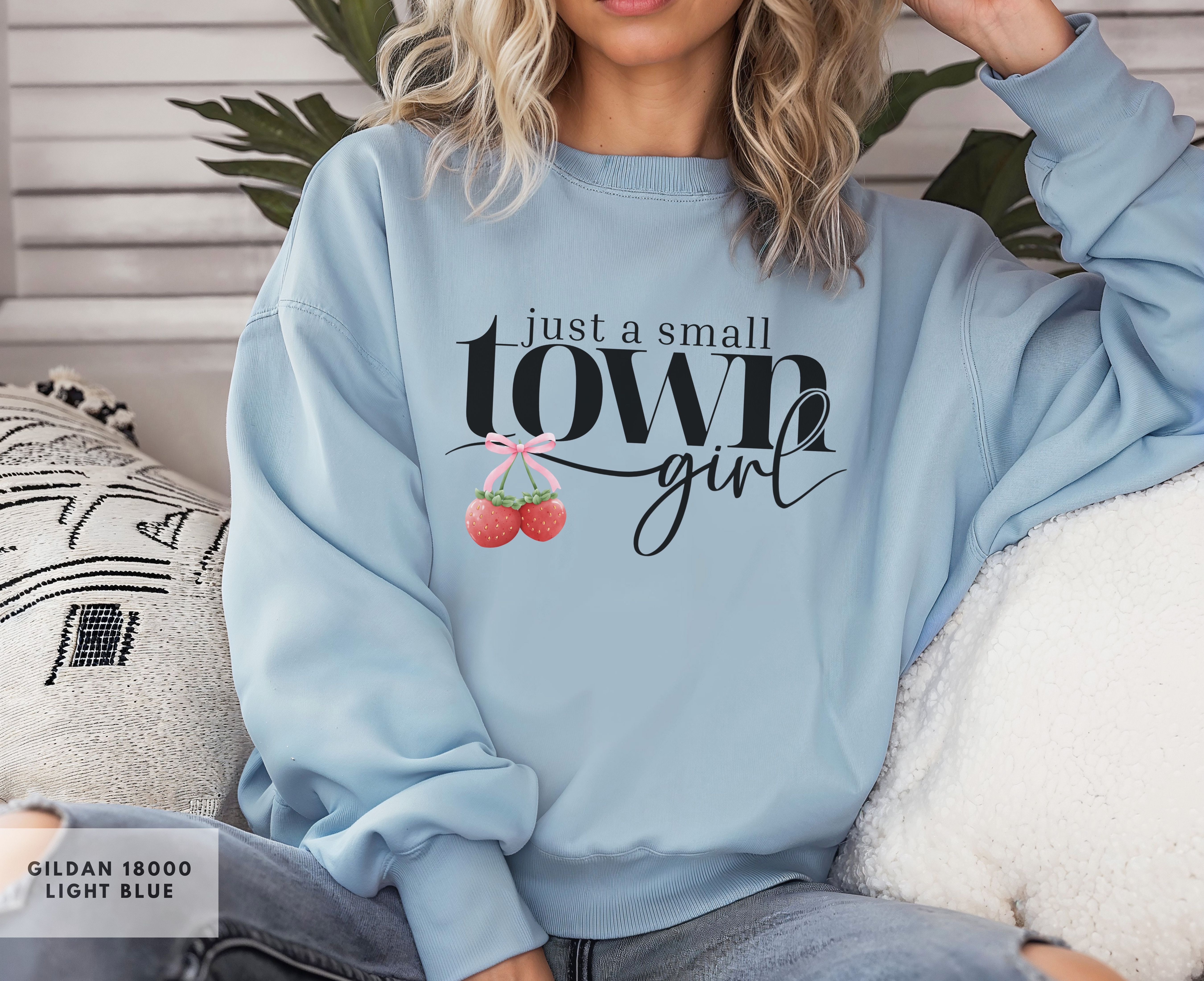 Small Town Girl Crewneck Sweatshirt, Country Girl Gift, Perfect for Strawberry Lovers, Berry Girl Gift Apparel, Small Town Girl Sweatshirt product thumbnail image Small Town Girl Crewneck Sweatshirt, Country Girl Gift, Perfect for Strawberry Lovers, Berry Girl Gift Apparel, Small Town Girl Sweatshirt product thumbnail image