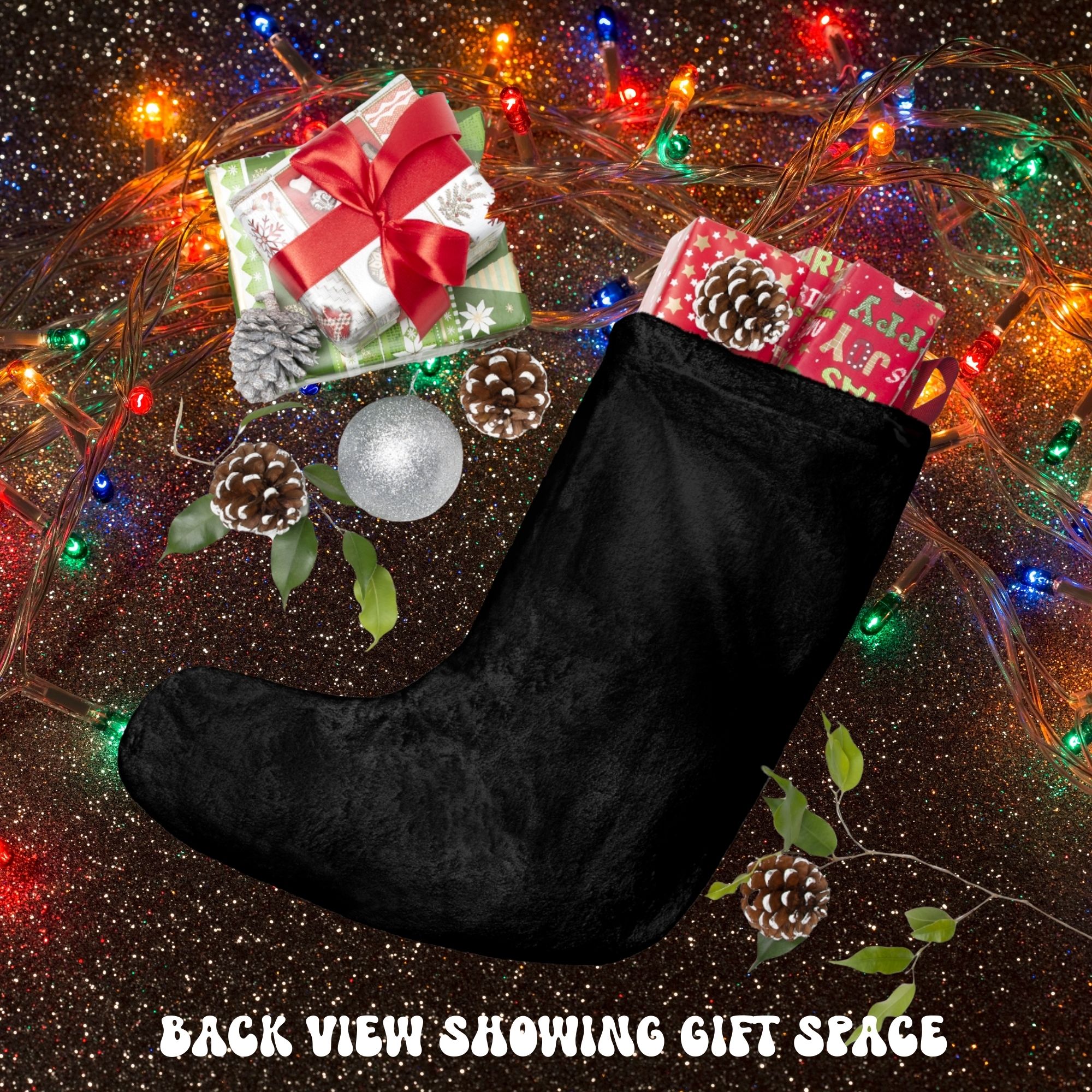 Personalized Bigfoot and Alien Christmas Stocking product thumbnail image