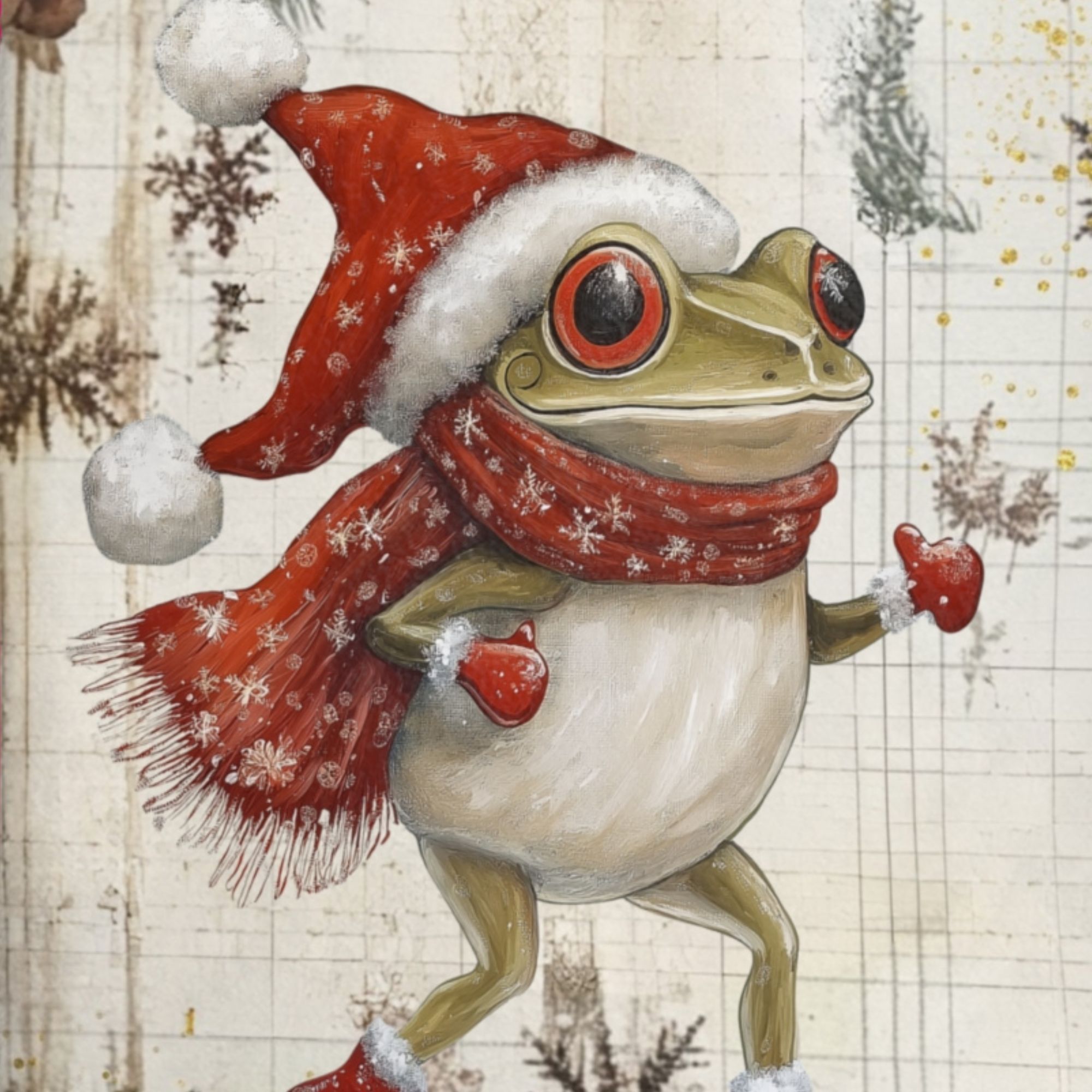 Personalized Frog Christmas Stocking product thumbnail image