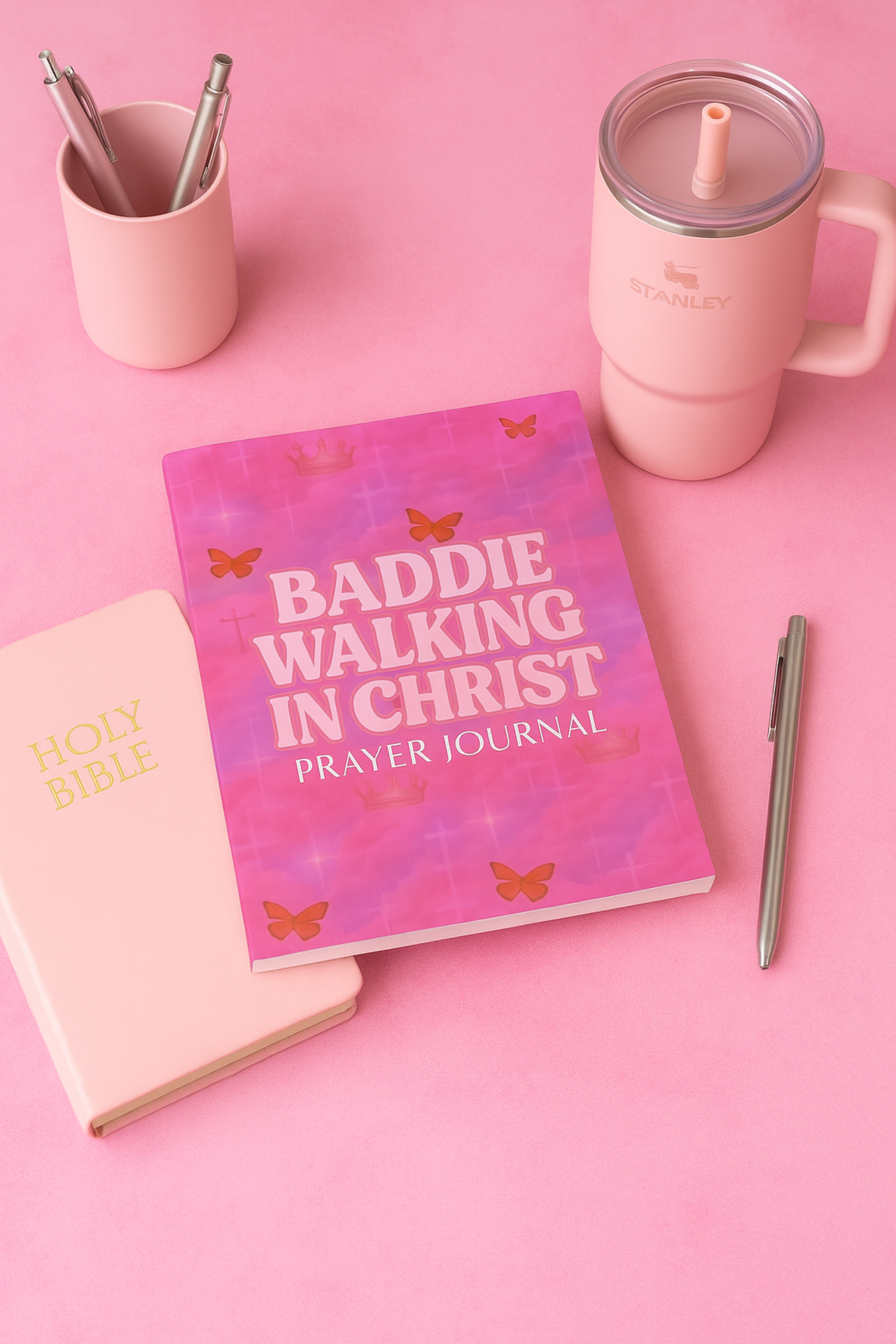 Baddie Walking in Christ, Inspirational A5 Notebook, Christian Journal, Faith Journal, Butterfly Notebook, Gift for Her product thumbnail image Baddie Walking in Christ, Inspirational A5 Notebook, Christian Journal, Faith Journal, Butterfly Notebook, Gift for Her product thumbnail image