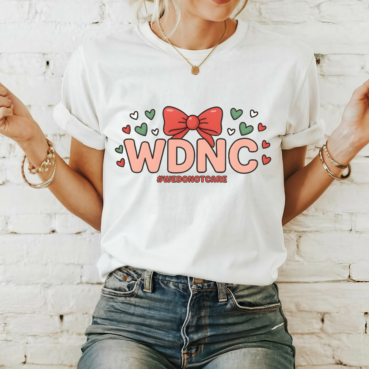 Cute Humor T-Shirt for Casual Wear, Fun Gift for Friends, Valentine's Day, WDNW Not Care Tee, Stylish Unisex Top, Everyday Comfort