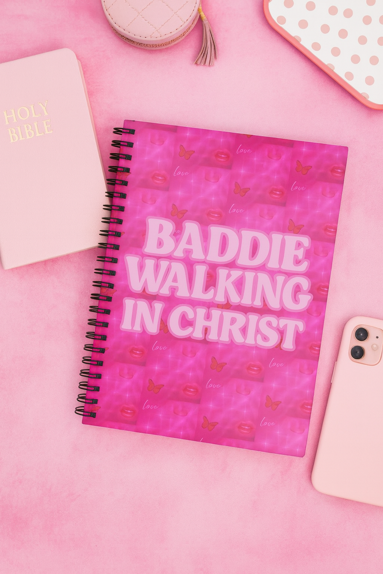 Baddie Notebook | Stylish Spiral Notebook for Christian Girls | PHPN, Gift for Her, Faith Journal, Self-Reflection, School Supplies