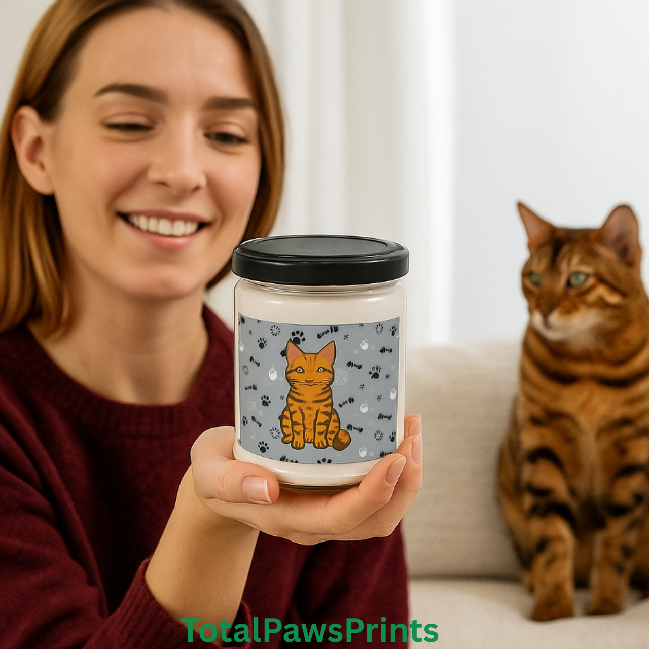 Bengal Paw Print Soy Candle 🐾 – Custom Pet Lover Gift, Cozy Aromatherapy Décor product thumbnail image Bengal Paw Print Soy Candle 🐾 – Custom Pet Lover Gift, Cozy Aromatherapy Décor product thumbnail image