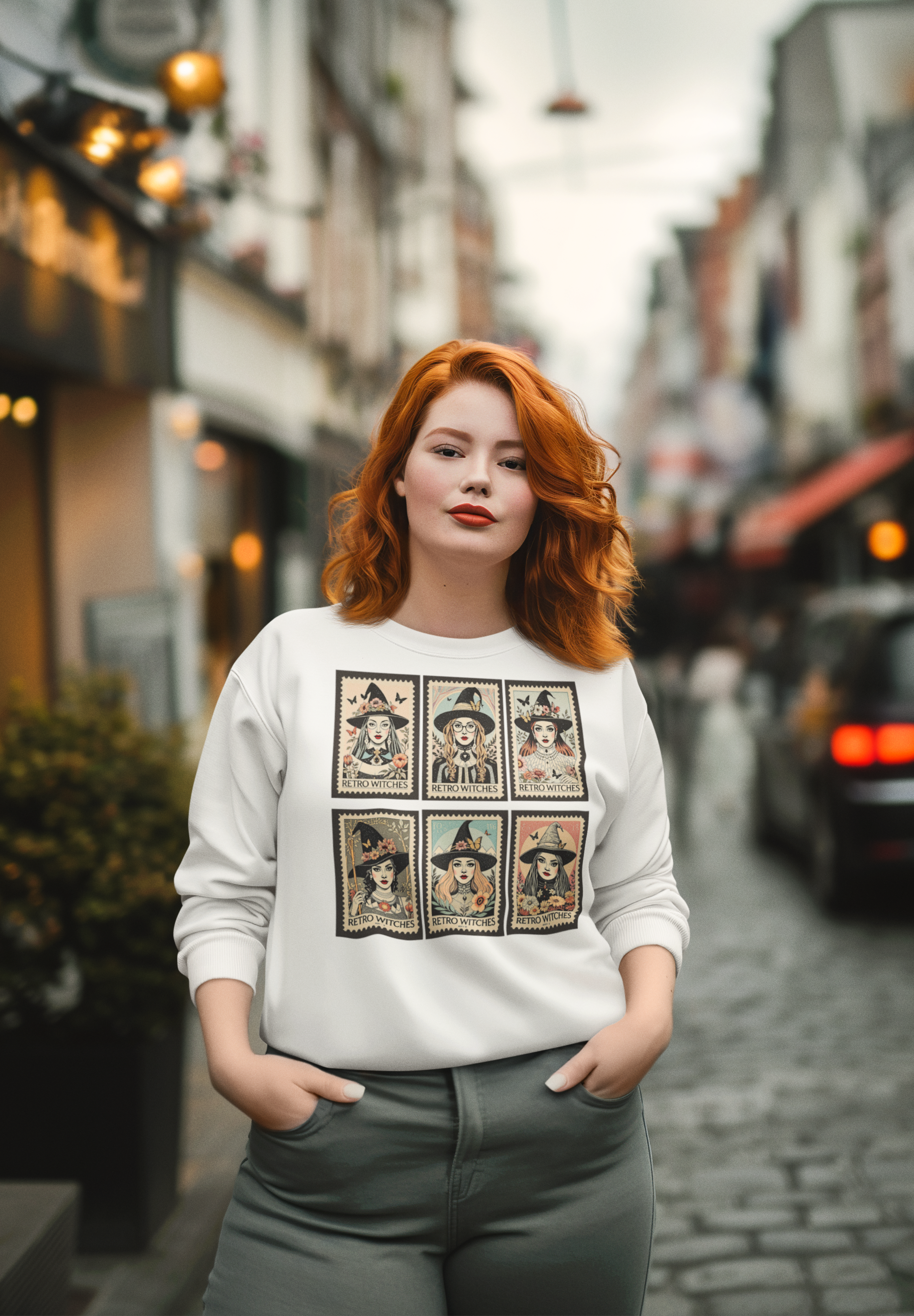 Witchy Vintage-Inspired Sweatshirt | Cozy Unisex Crewneck for Halloween, Magic Lovers, Gift, Casual Wear, Fall Fashion, Witchcraft product thumbnail image