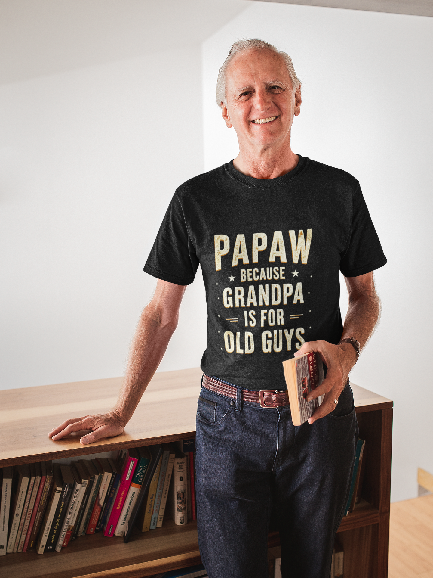 Funny Customizable Grandpa T-Shirt | Papaw Tee, Gift for a New Grandfather, Father's Day, Family Gathering, Casual Wear product thumbnail image Funny Customizable Grandpa T-Shirt | Papaw Tee, Gift for a New Grandfather, Father's Day, Family Gathering, Casual Wear product thumbnail image