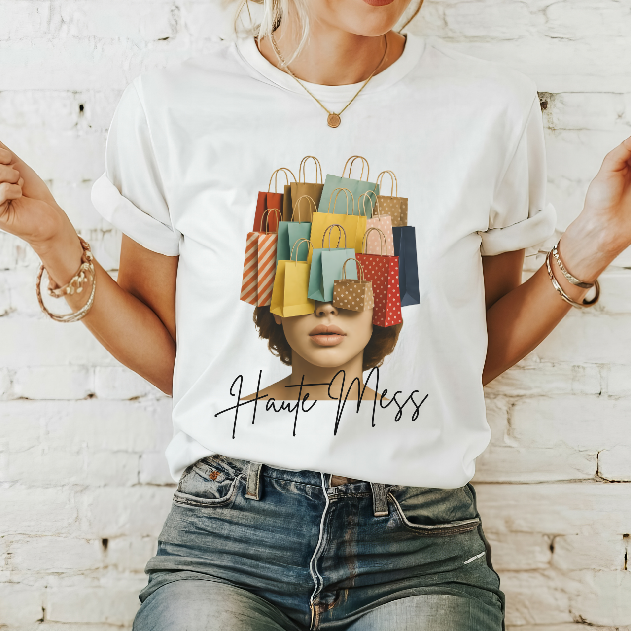 Chic Shopping Graphic Tee, Fashion Lovers T-Shirt, Casual Wear, Gift for Her, Trendy Apparel