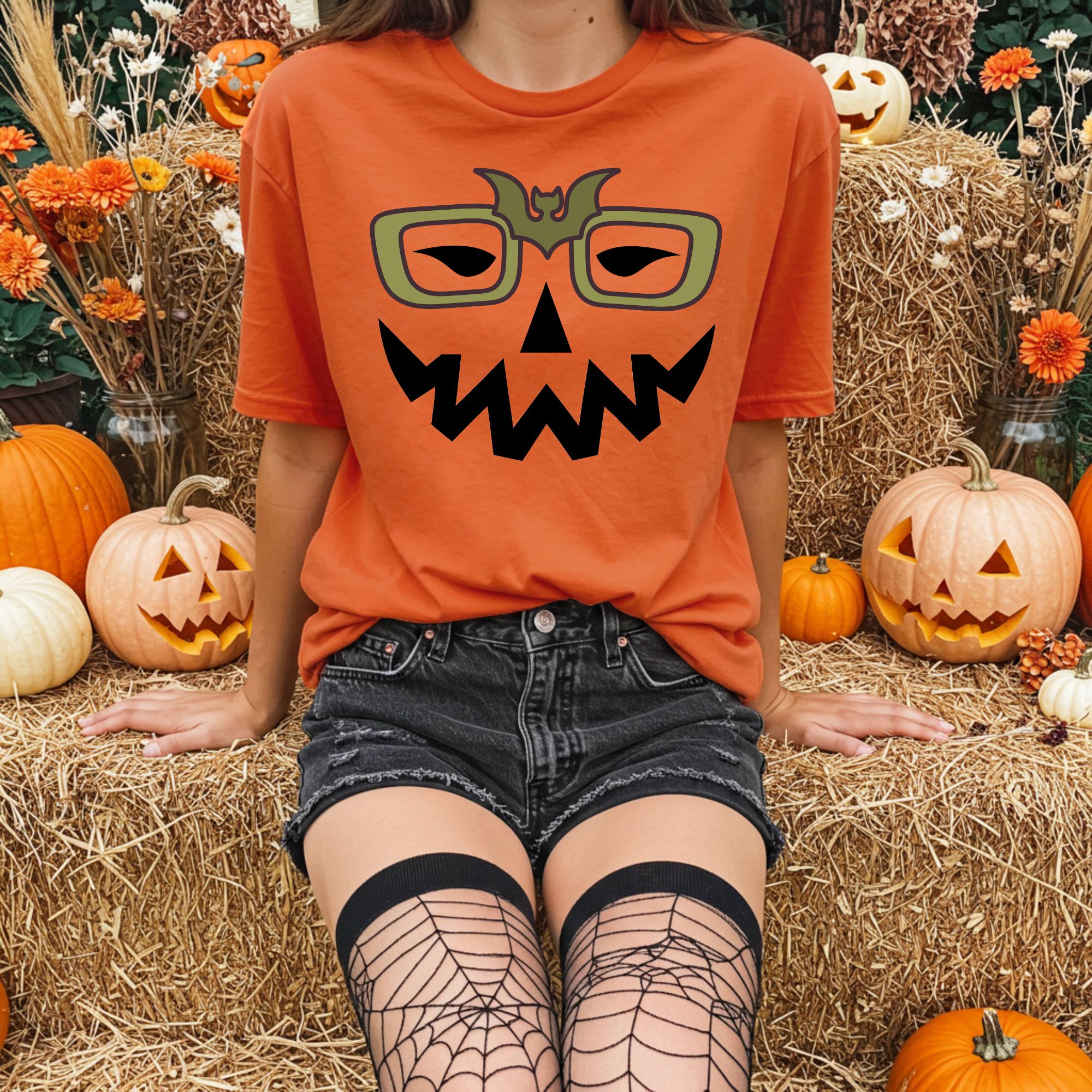 Pumpkin Face Halloween T-Shirt