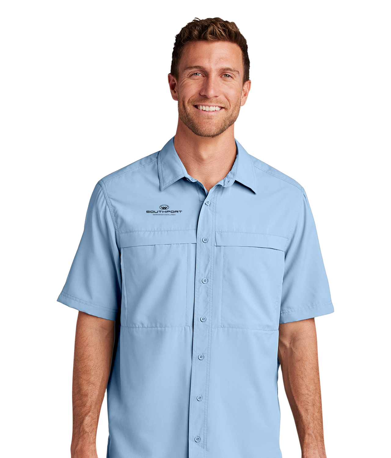 Southport Boats Port Authority® Unisex Short Sleeve UV Daybreak Shirt (Embroidered Logo) product thumbnail image Southport Boats Port Authority® Unisex Short Sleeve UV Daybreak Shirt (Embroidered Logo) product thumbnail image