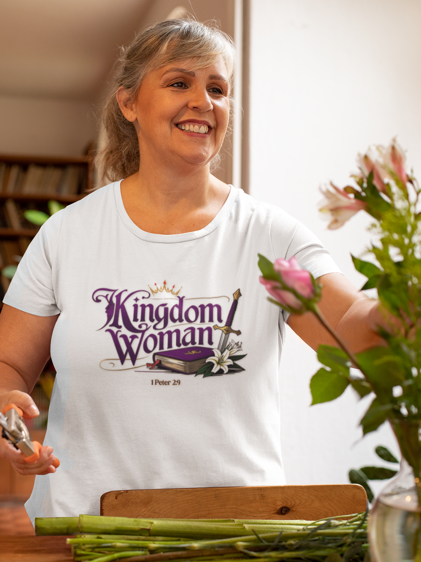 "Kingdom Woman" Faithful Unisex T-Shirt, Christian product thumbnail image "Kingdom Woman" Faithful Unisex T-Shirt, Christian product thumbnail image